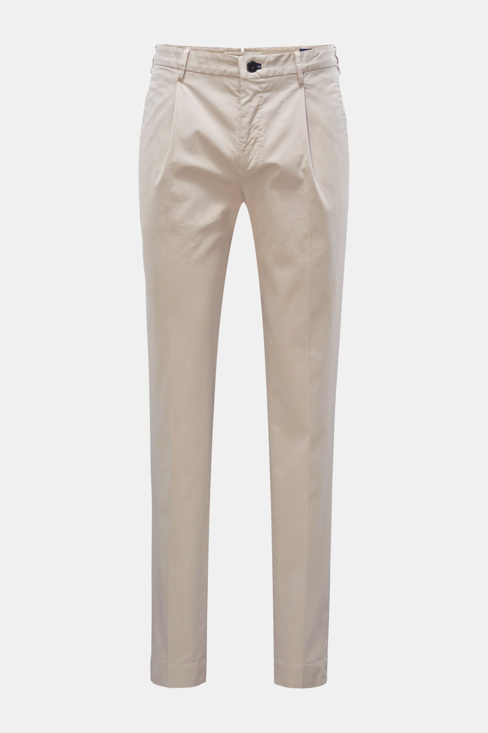 Cotton trousers 'Tapered Fit' beige