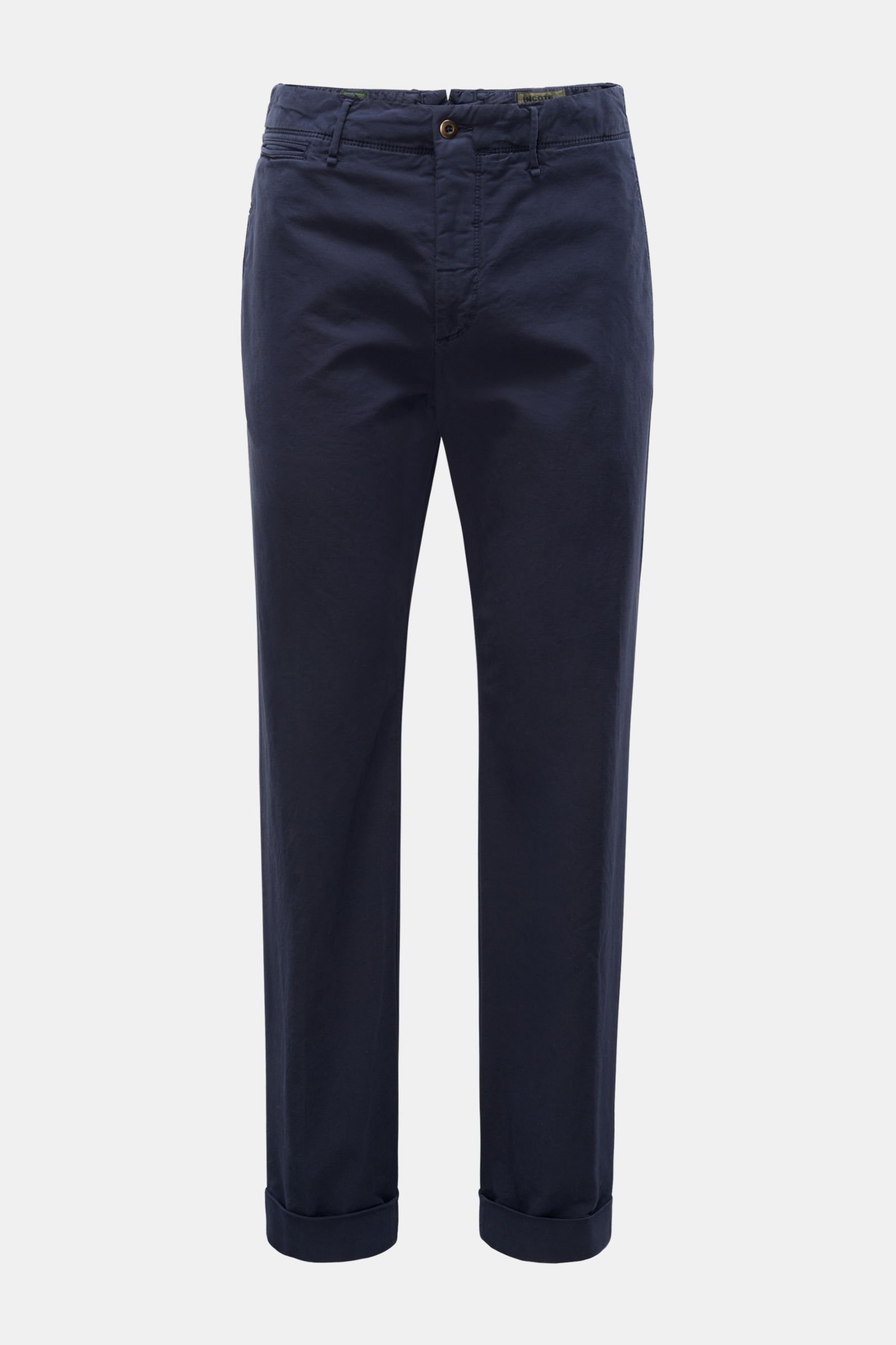 Cotton trousers 'Regular Fit' navy