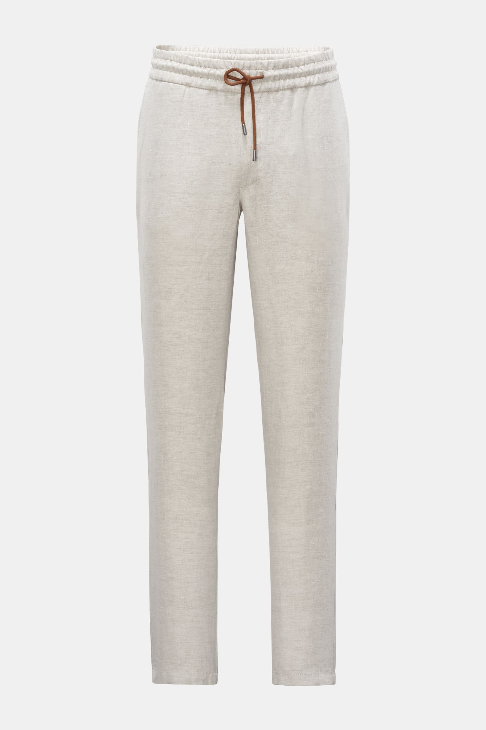 Linen jogger pants light grey