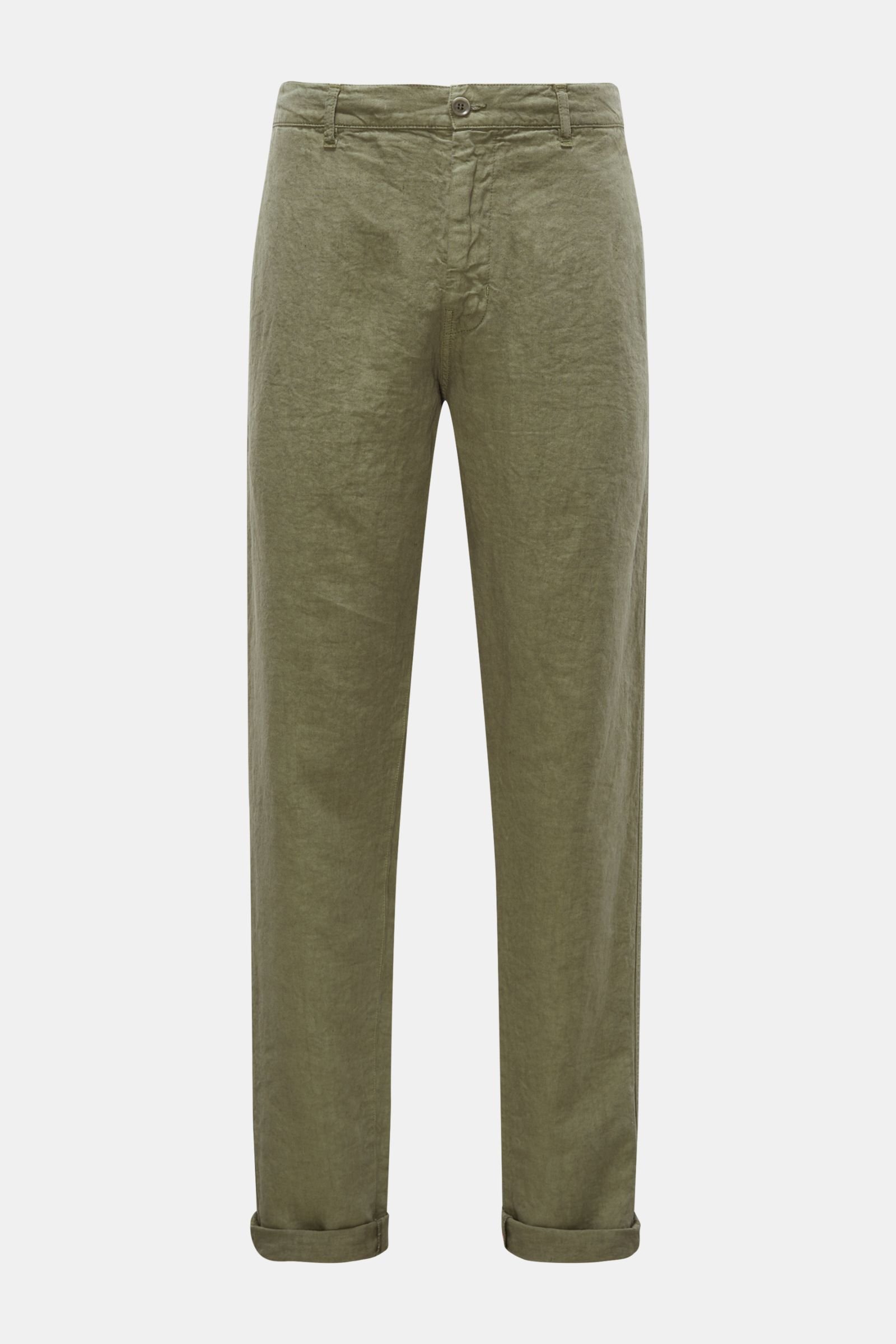 Linen trousers 'Funzionale' olive