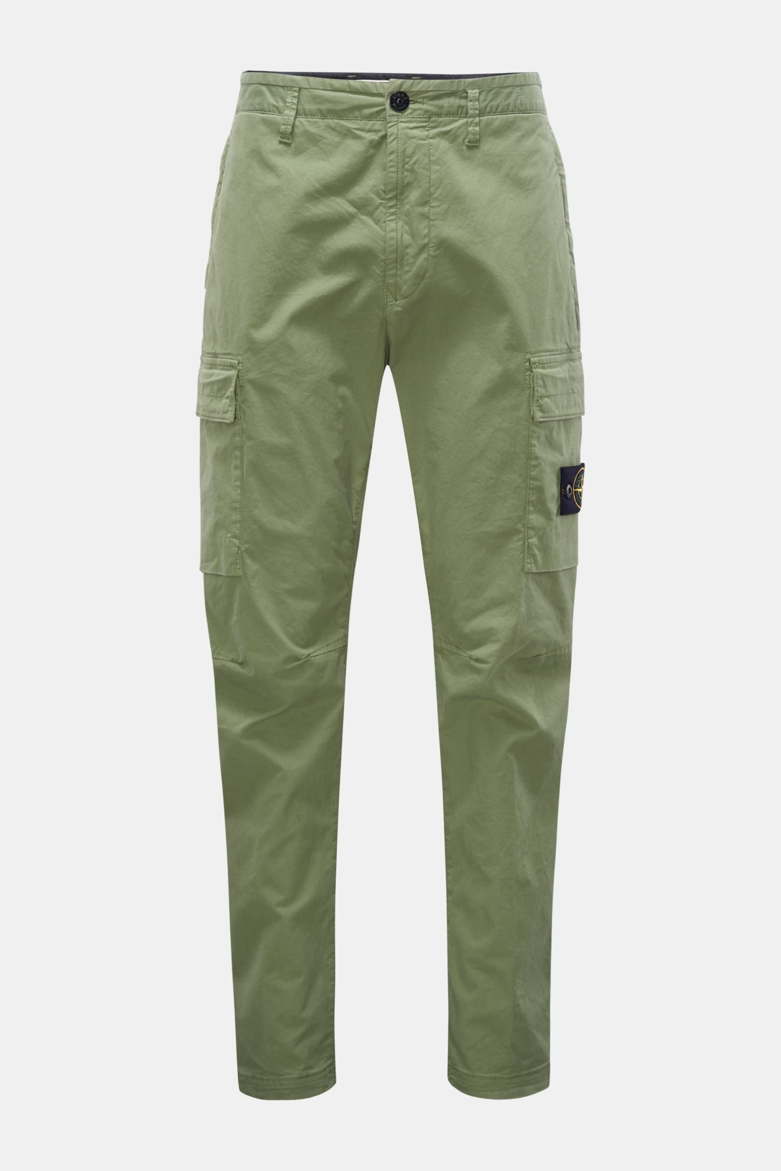 Cotton cargo trousers light green