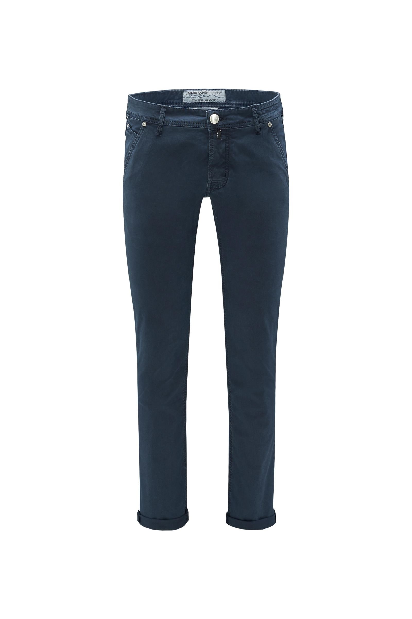 Cotton trousers 'PW613 Comfort' navy