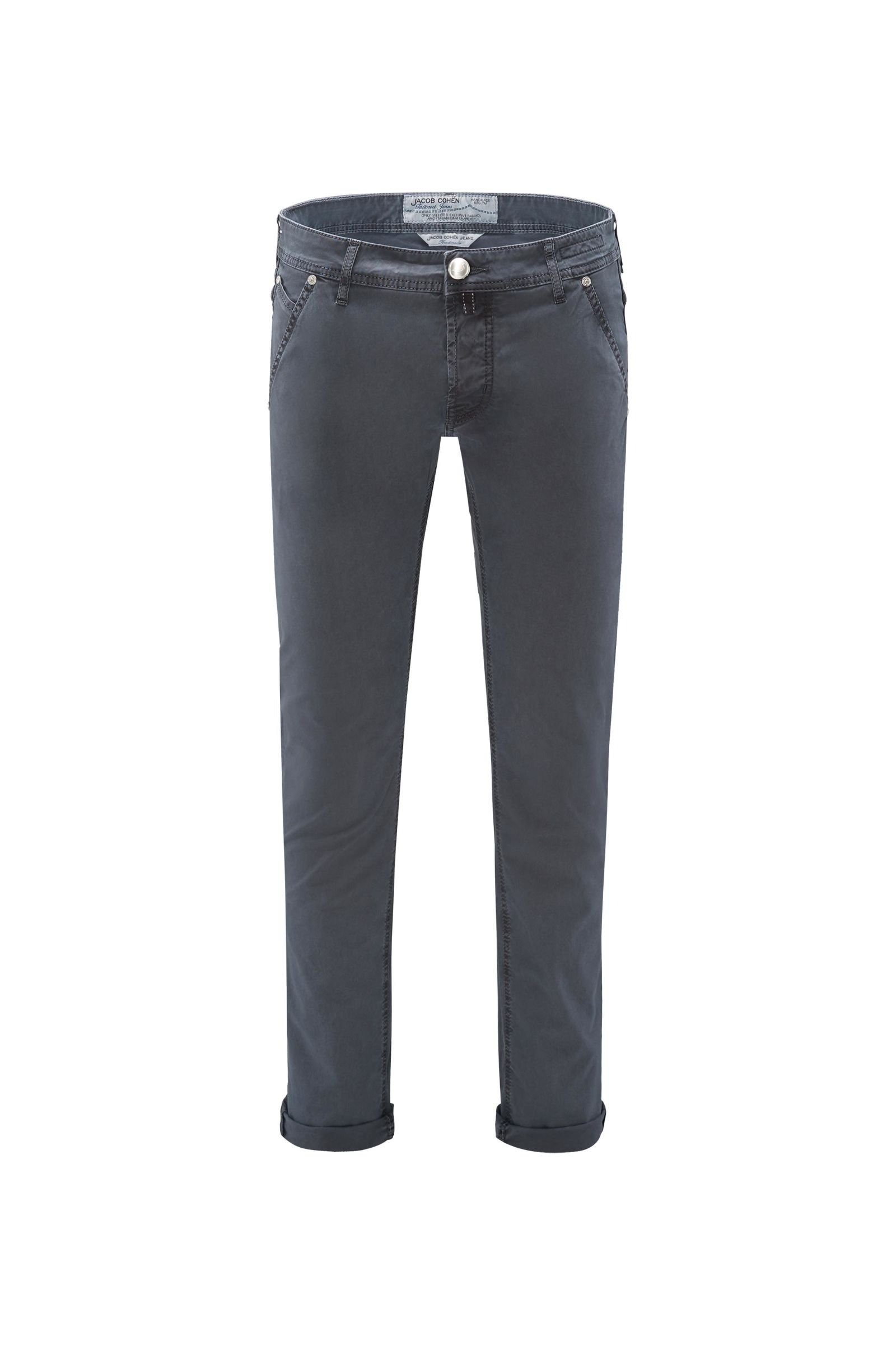 Cotton trousers 'PW613 Comfort' dark grey