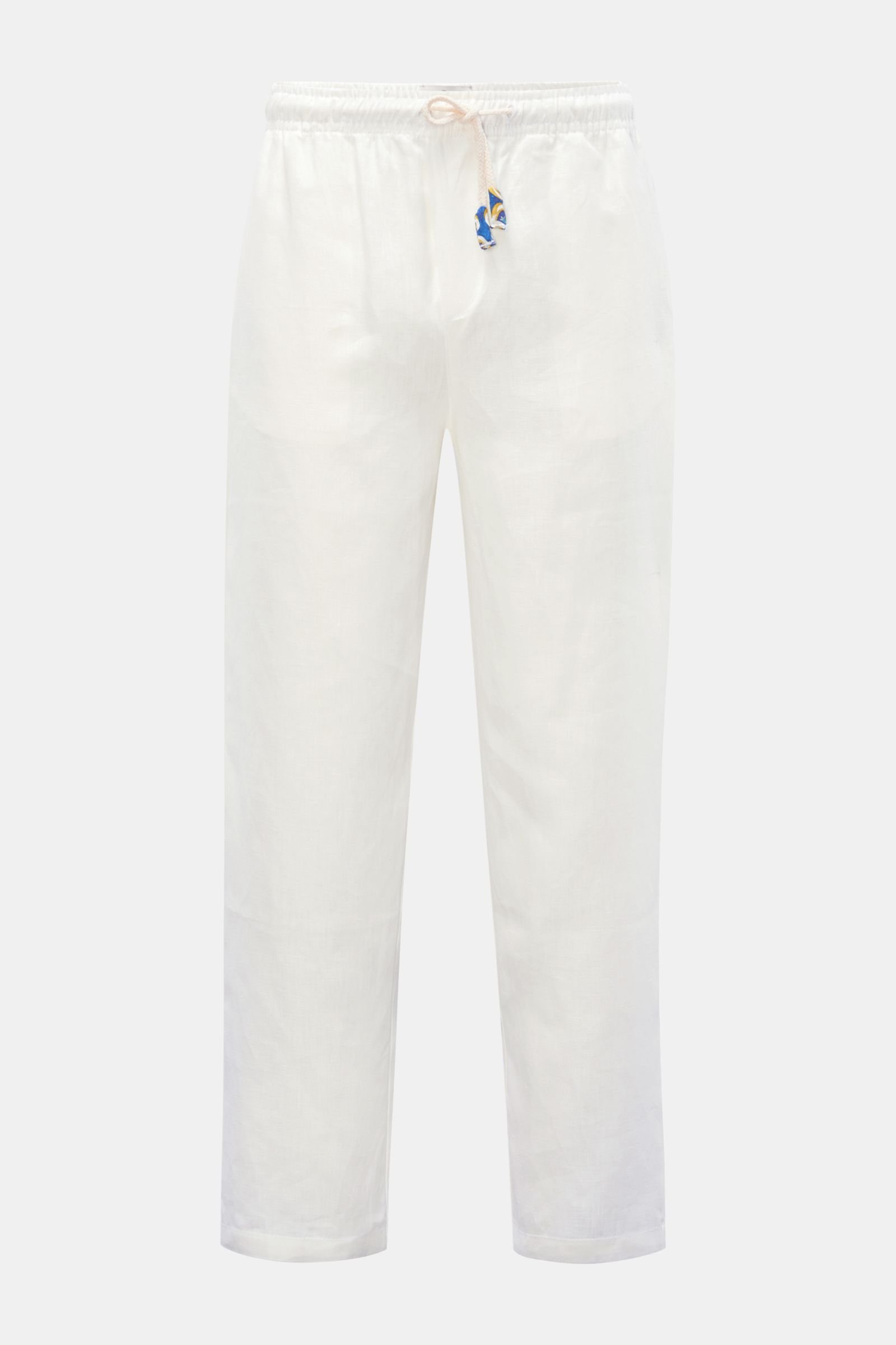 Linen jogger pants off-white