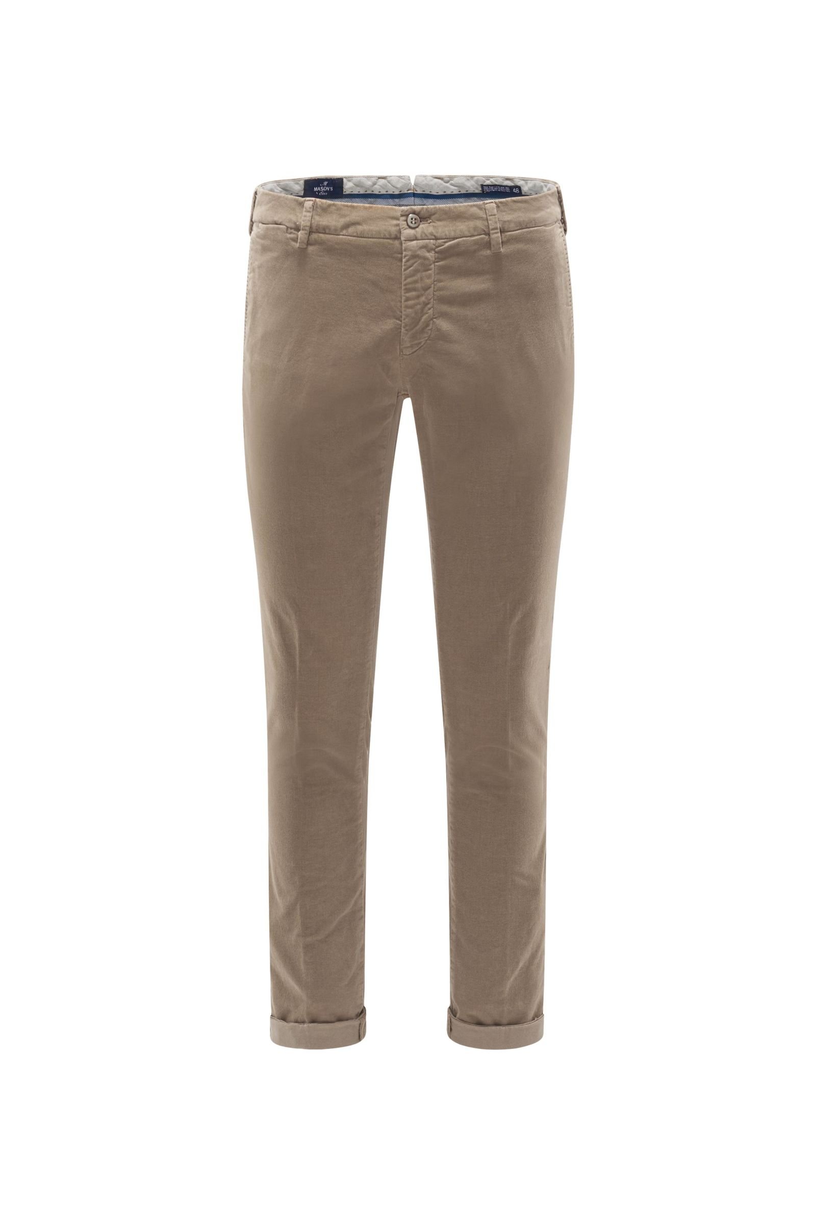 Corduroy trousers 'Forte dei Marmi’ light brown