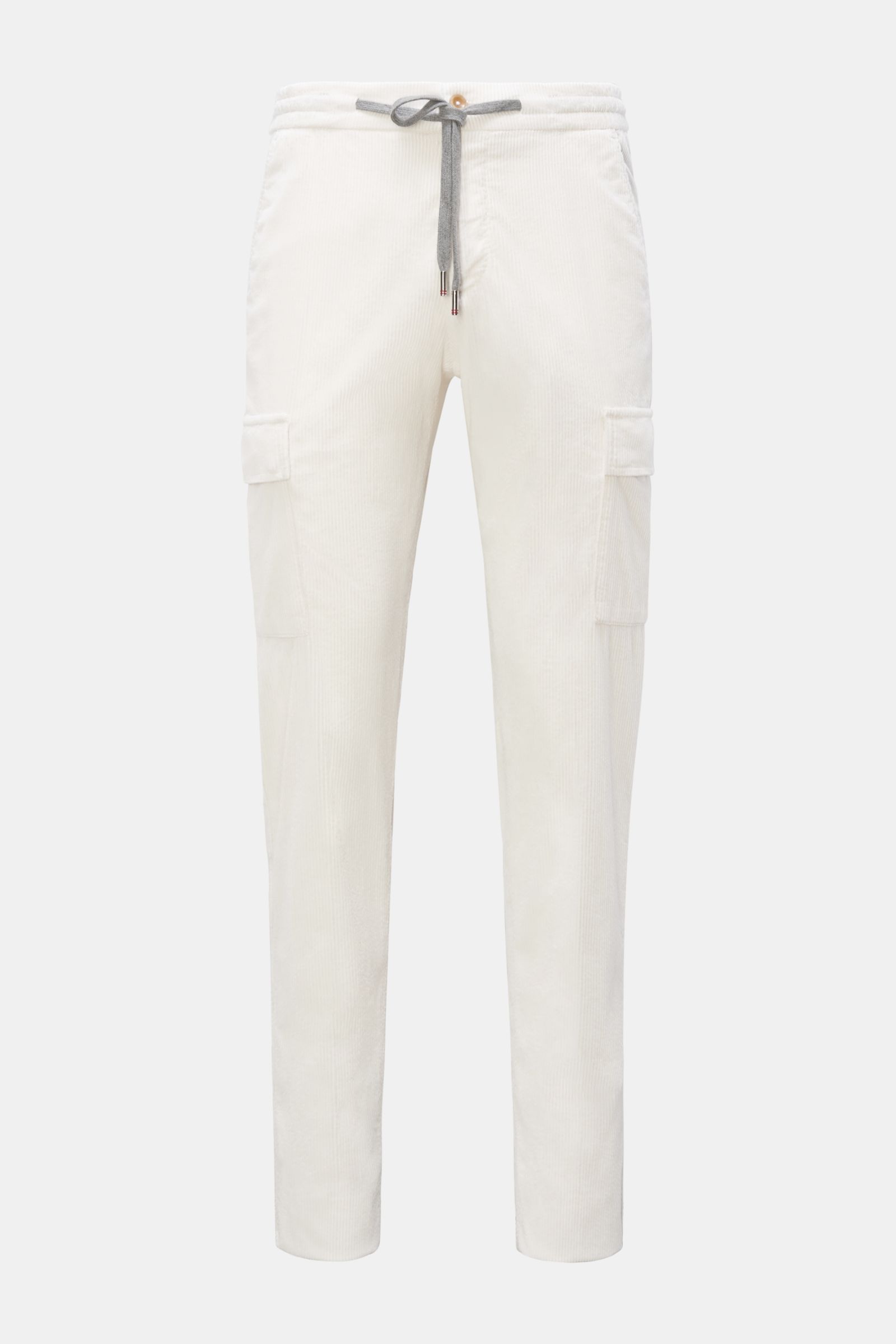 Marco Pescarolo Cord Cargo-Jogpants 'Tor' offwhite