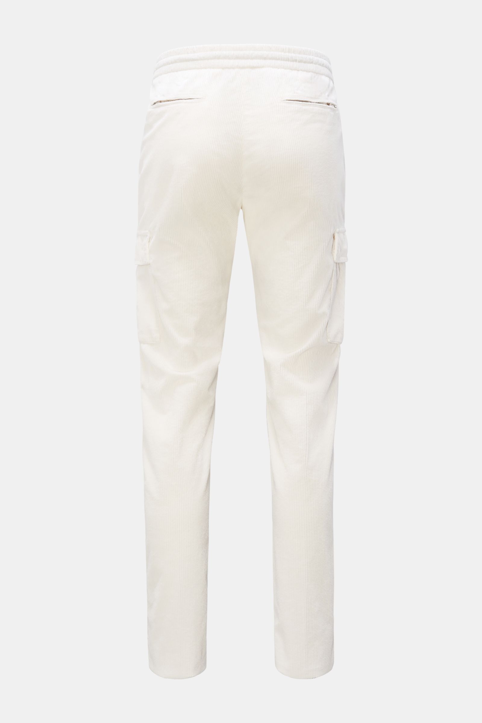 Marco Pescarolo Cord Cargo-Jogpants 'Tor' offwhite