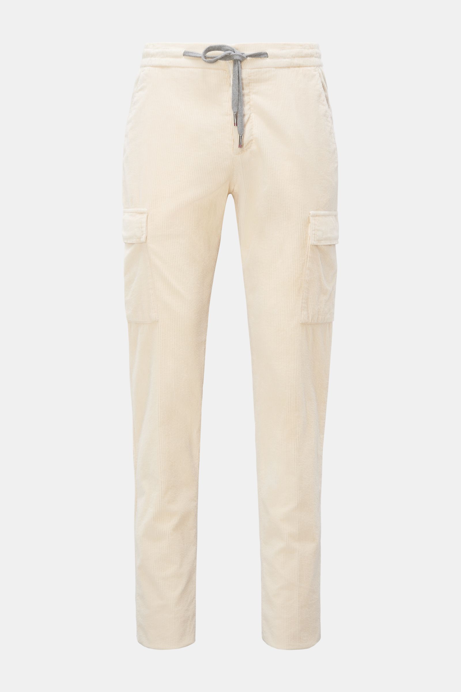 Marco Pescarolo Cord Cargo-Jogpants 'Tor' creme