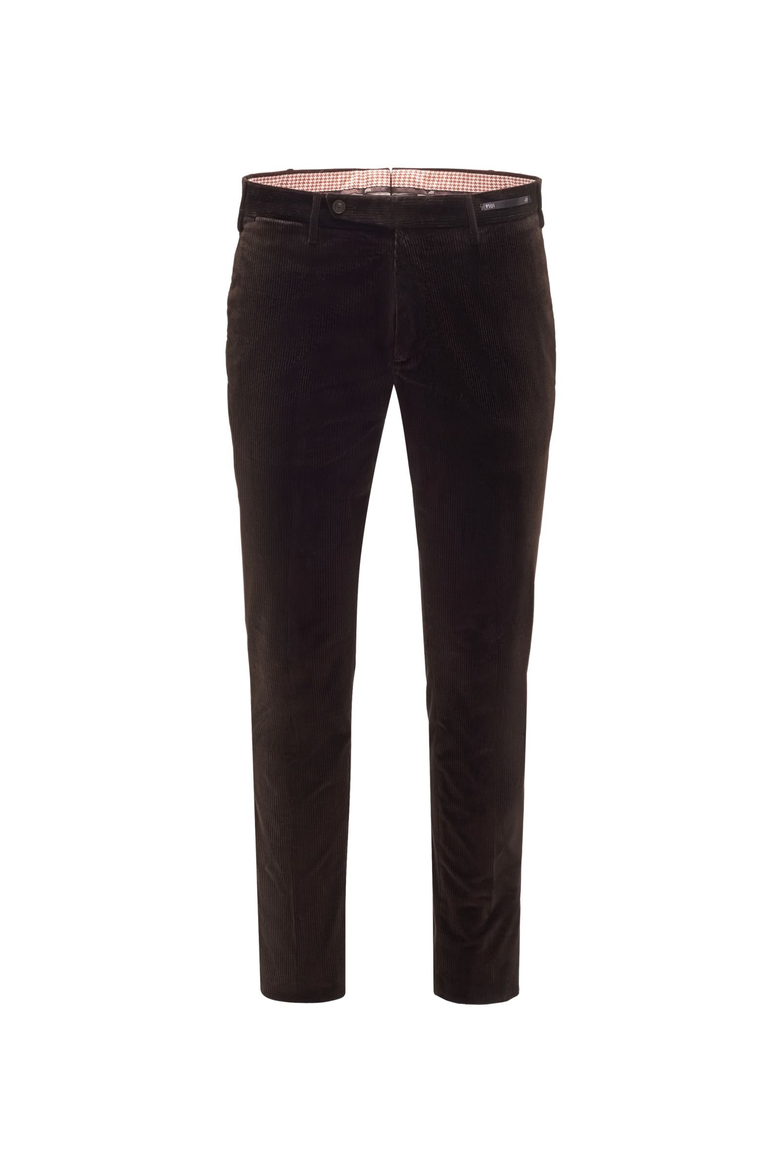 Corduroy trousers 'White Holiday Preppy Fit' dark brown