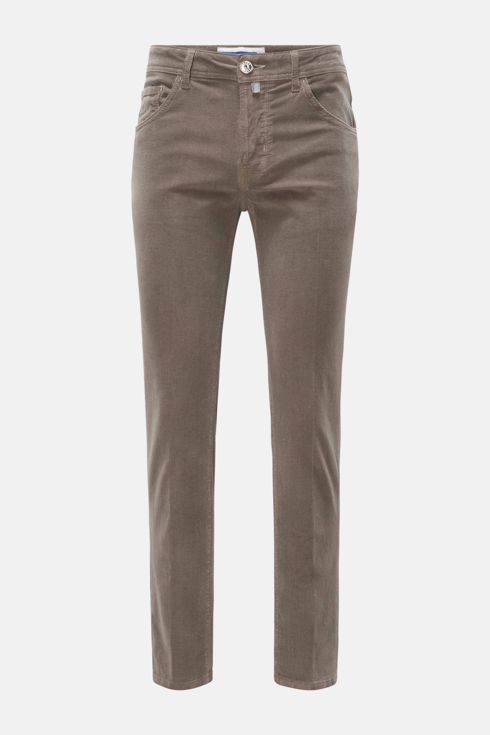 Corduroy trousers 'Scott' grey-brown