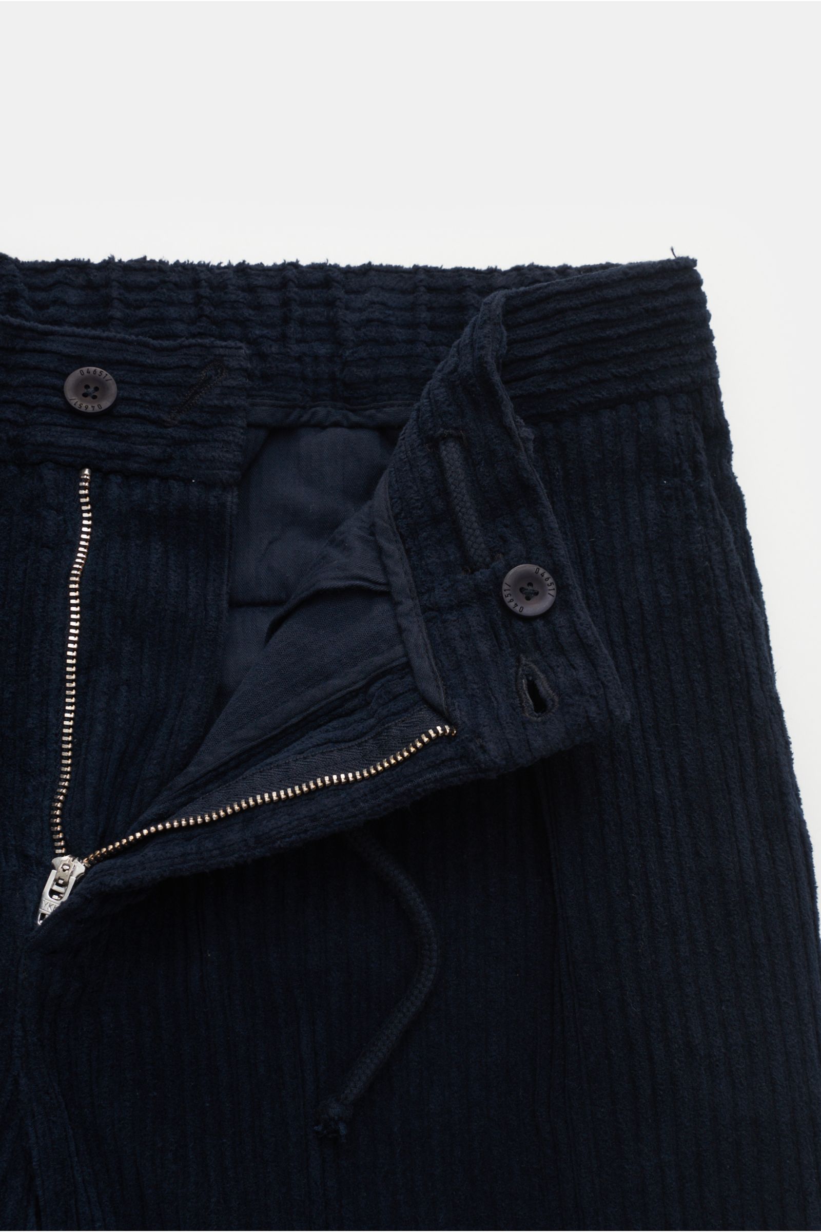04651/ A trip in a bag Corduroy jogger pants 'Oyster' navy