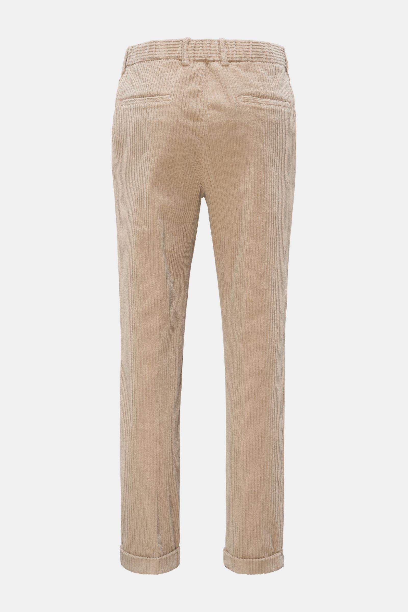 04651/ A trip in a bag Corduroy jogger pants 'Oyster' beige