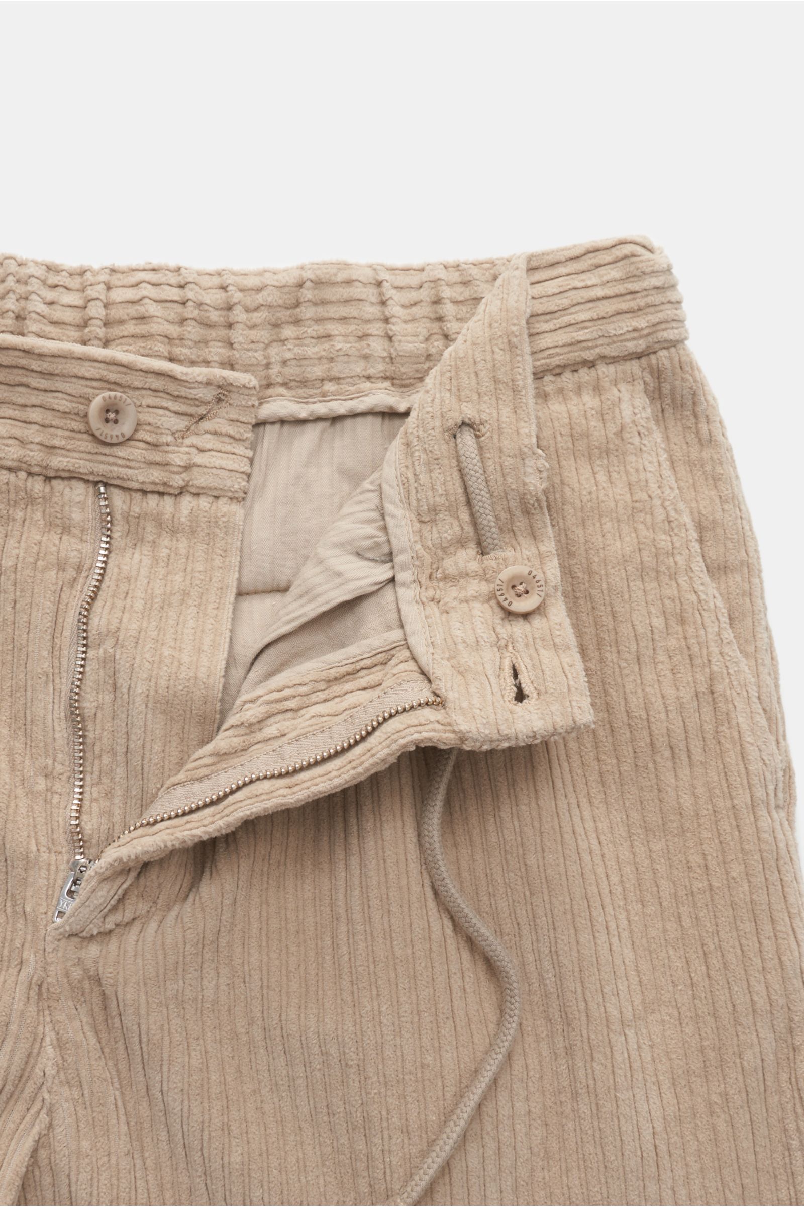 04651/ A trip in a bag Corduroy jogger pants 'Oyster' beige
