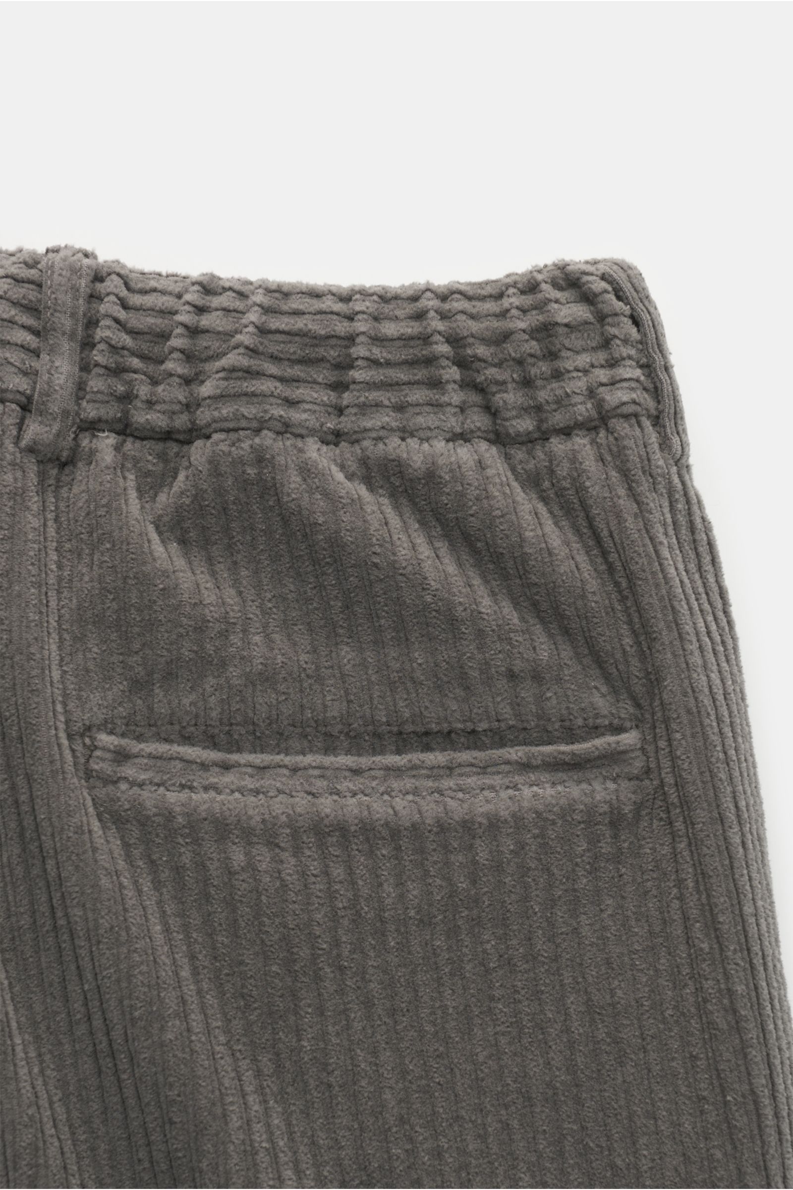 04651/ A trip in a bag Corduroy jogger pants 'Oyster' grey
