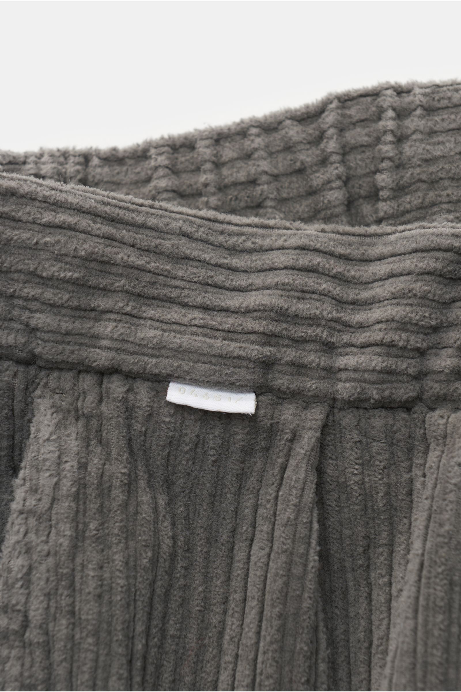 04651/ A trip in a bag Corduroy jogger pants 'Oyster' grey