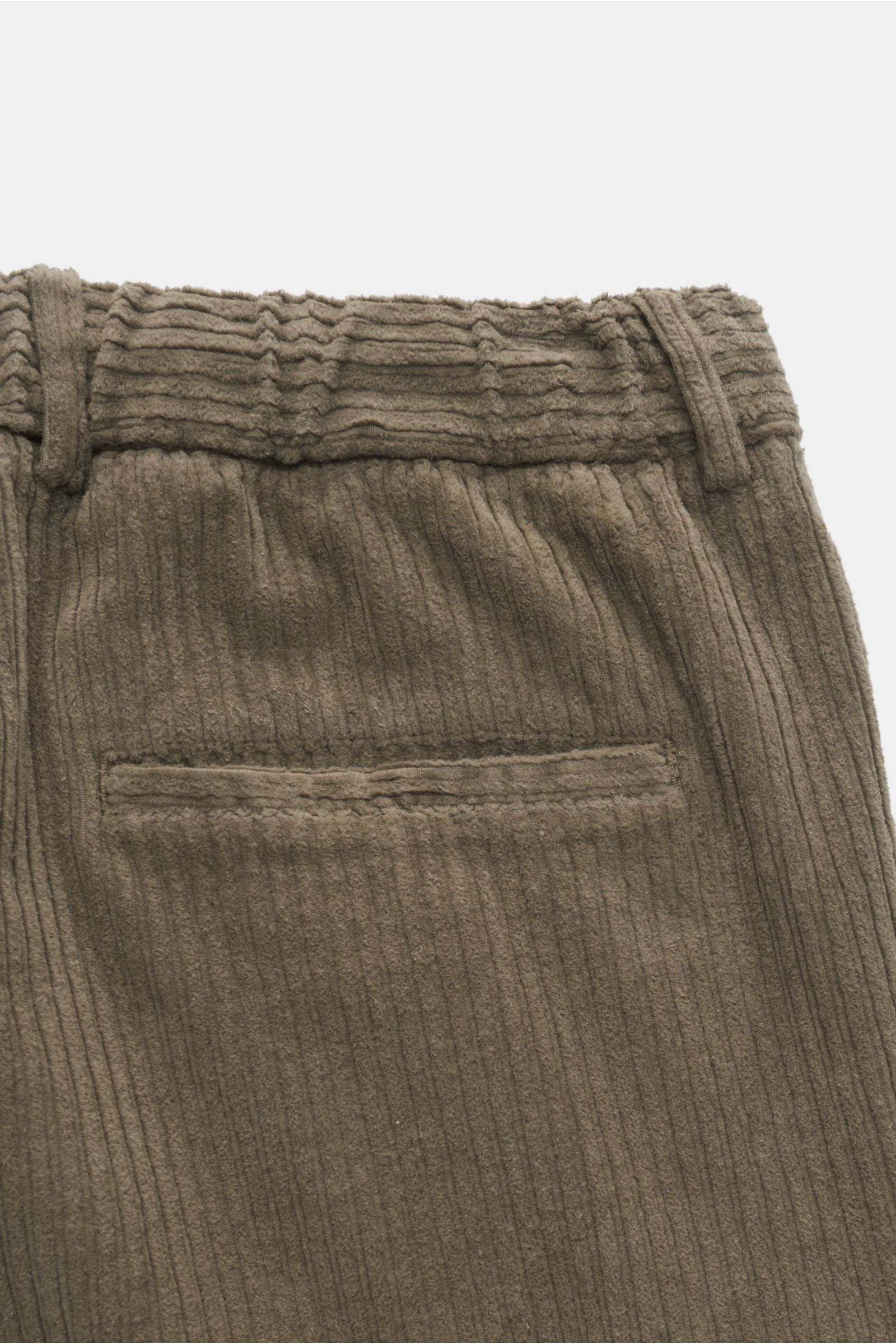 04651/ A trip in a bag Corduroy jogger pants 'Oyster' grey-green