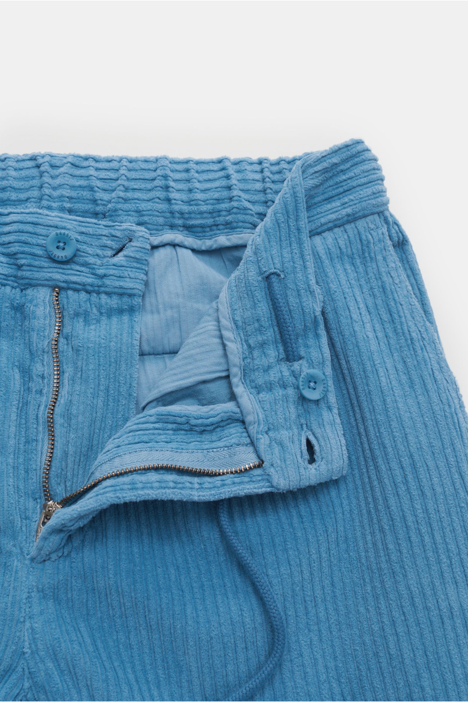 04651/ A trip in a bag Corduroy jogger pants 'Oyster' smoky blue