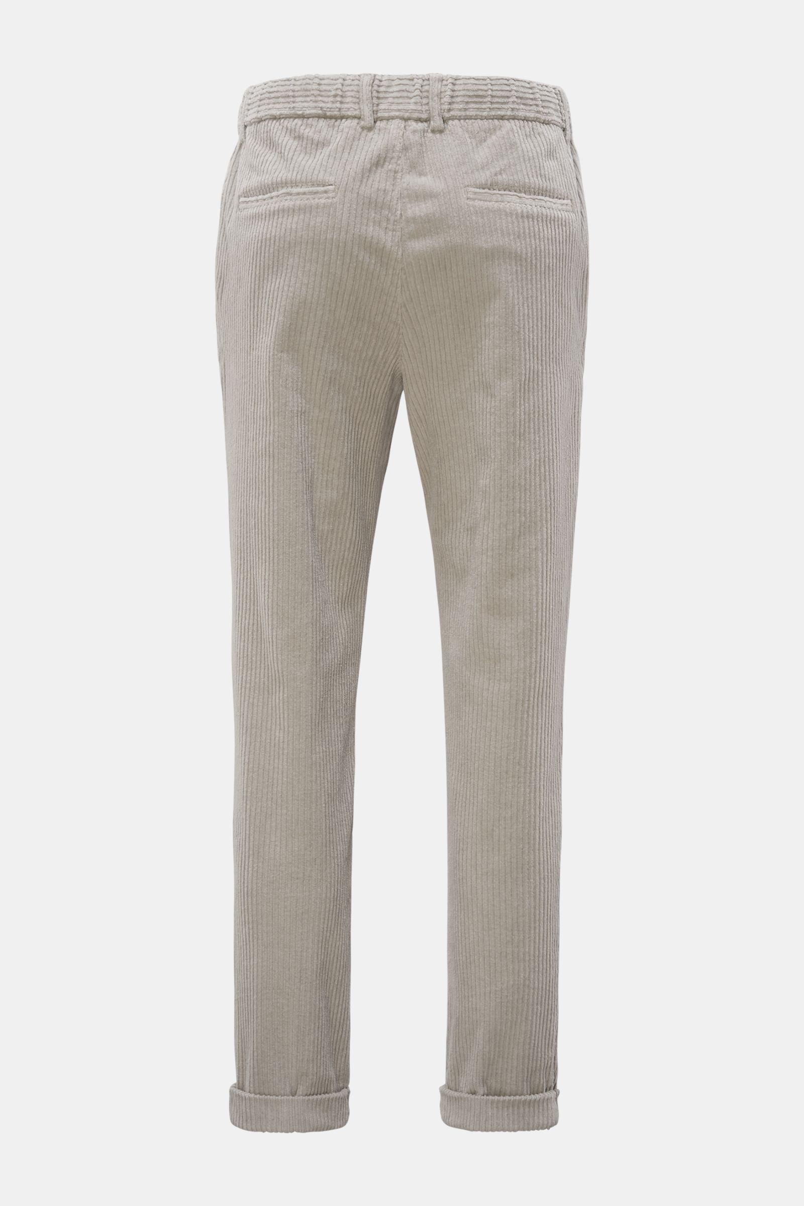 04651/ A trip in a bag Corduroy jogger pants 'Oyster' grey