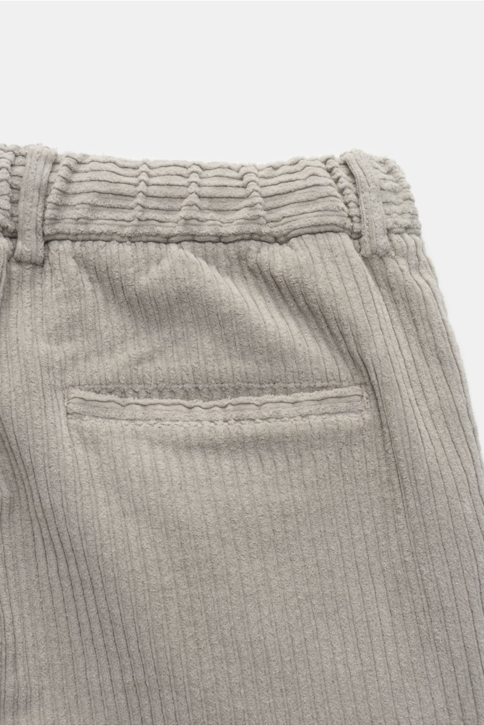 04651/ A trip in a bag Corduroy jogger pants 'Oyster' grey