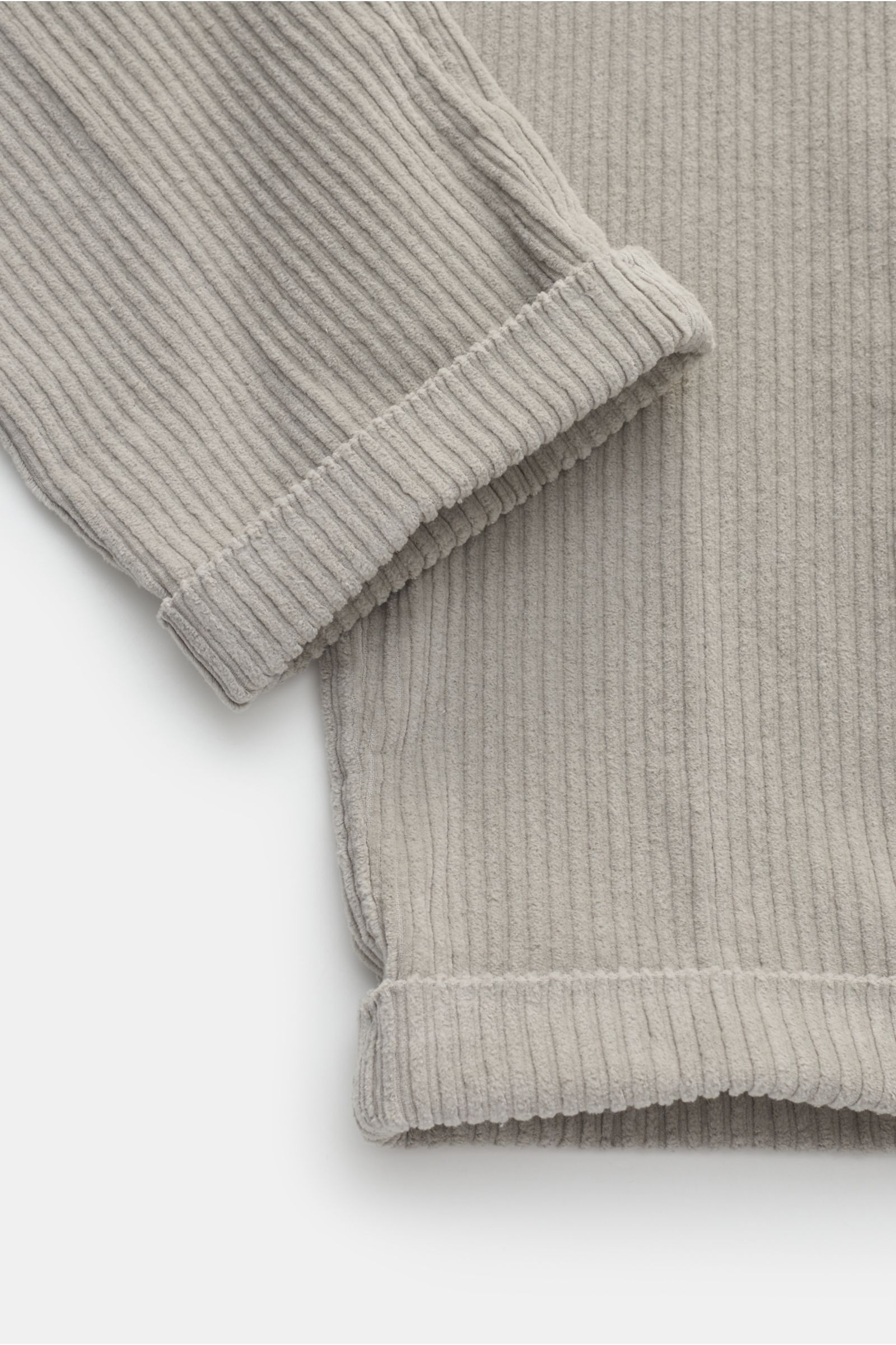 04651/ A trip in a bag Corduroy jogger pants 'Oyster' grey