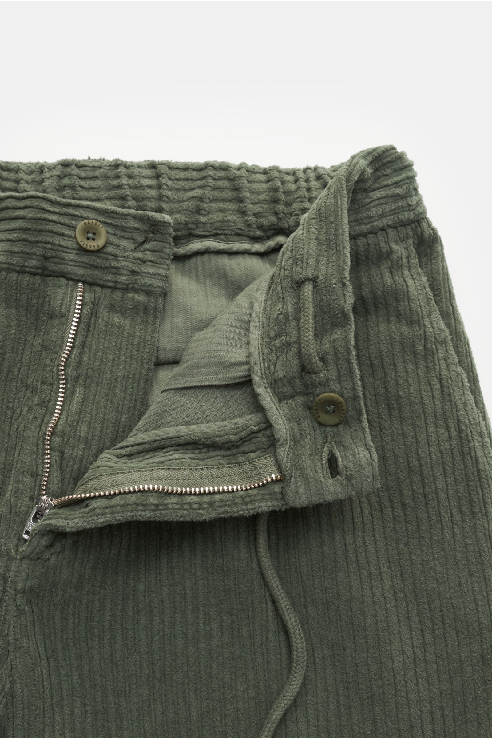 04651/ A trip in a bag Corduroy jogger pants 'Oyster' olive