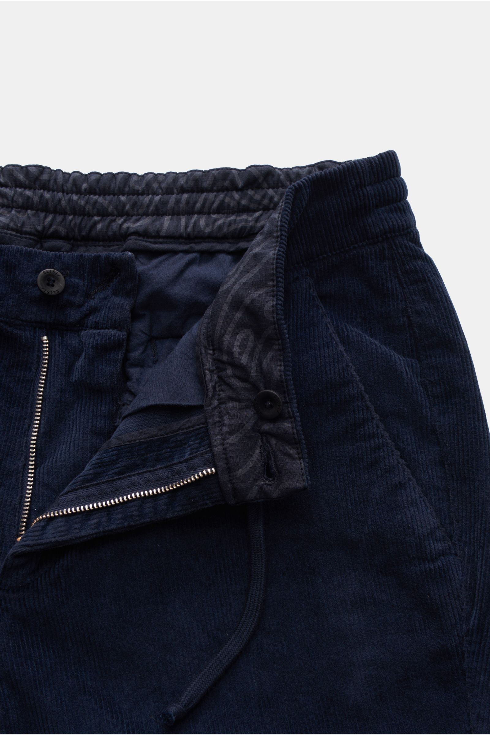 04651/ A trip in a bag Corduroy cargo jogger pants navy