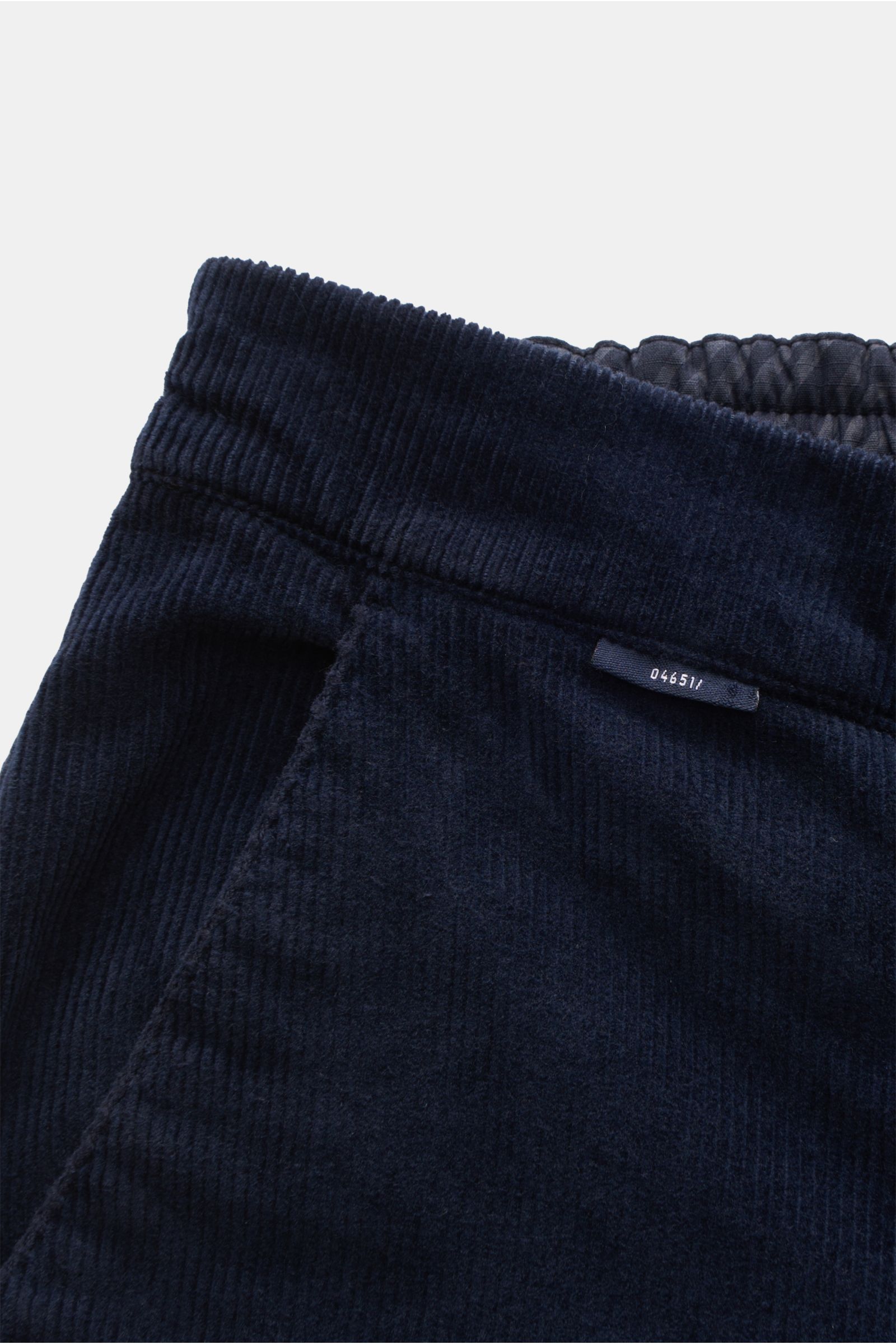 04651/ A trip in a bag Corduroy cargo jogger pants navy
