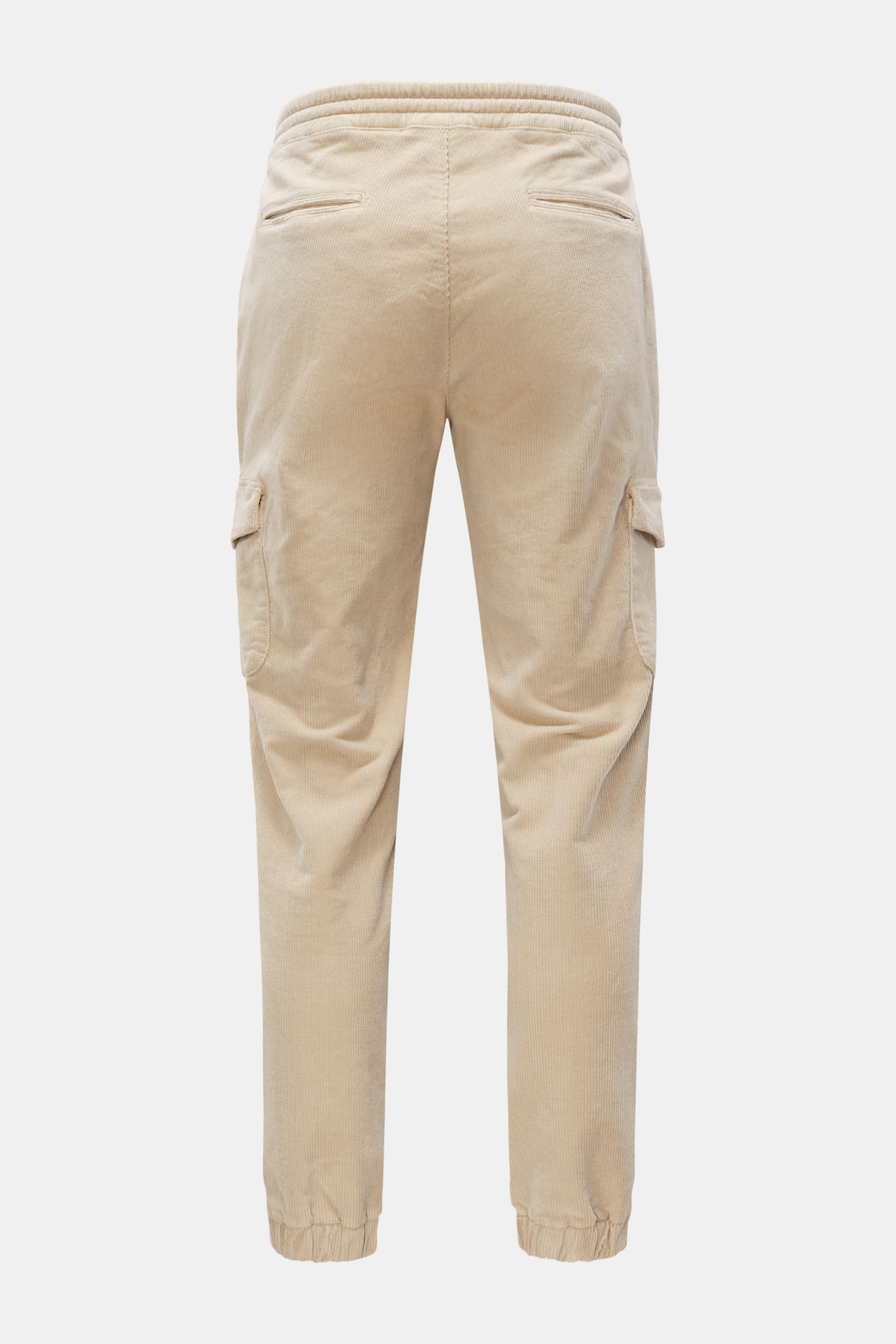 04651/ A trip in a bag Corduroy cargo jogger pants beige