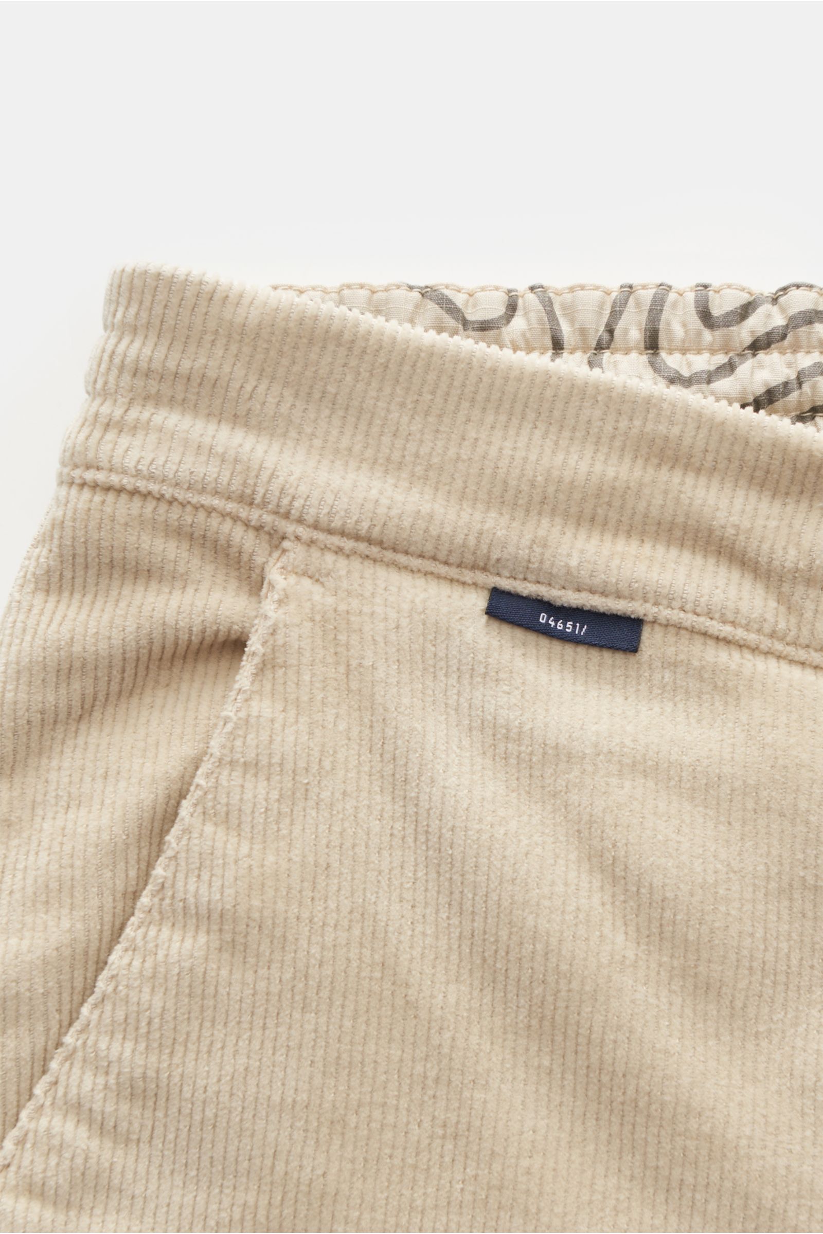 04651/ A trip in a bag Corduroy cargo jogger pants beige