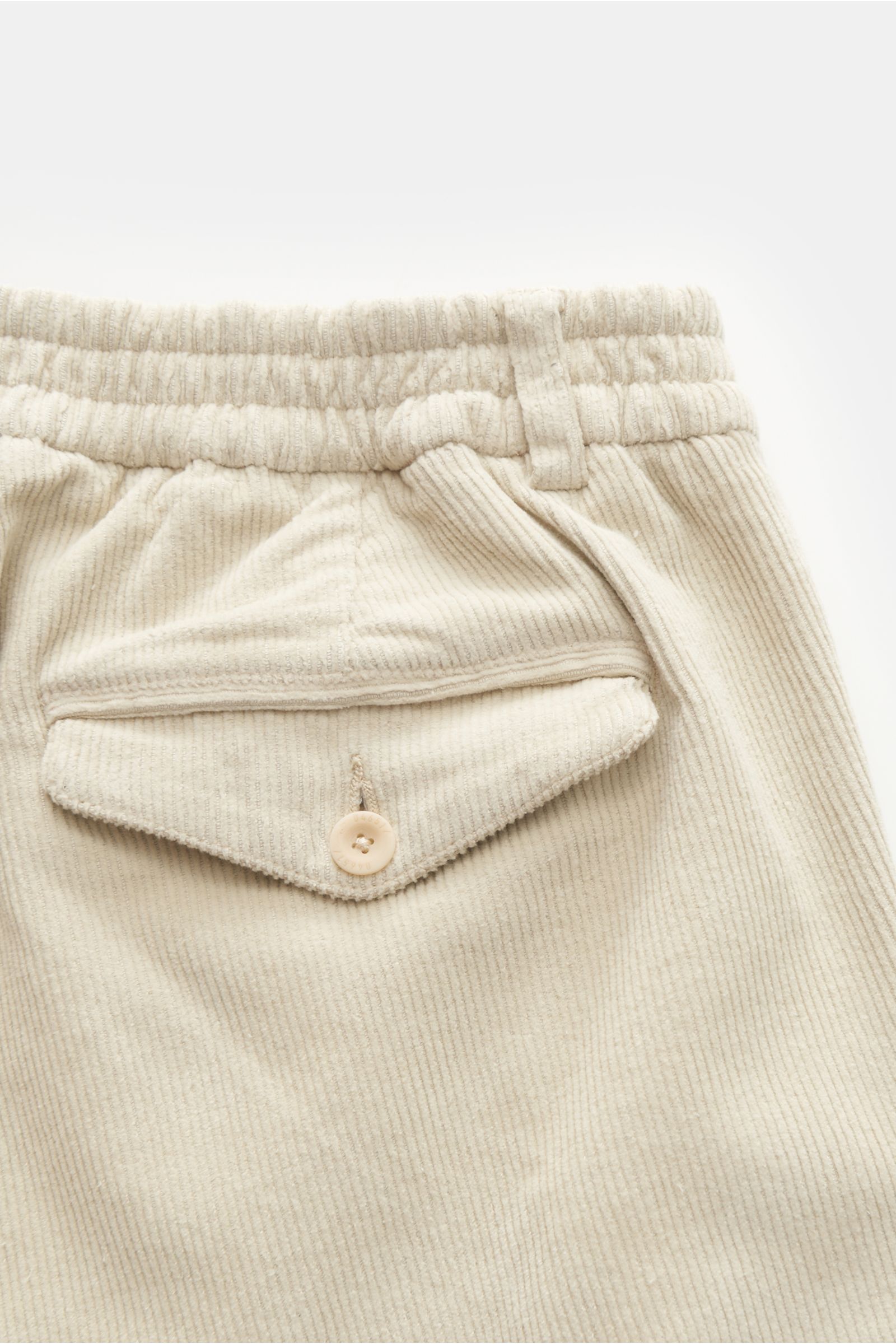 04651/ A trip in a bag Corduroy jogger pants 'Smart Pants Cord' beige