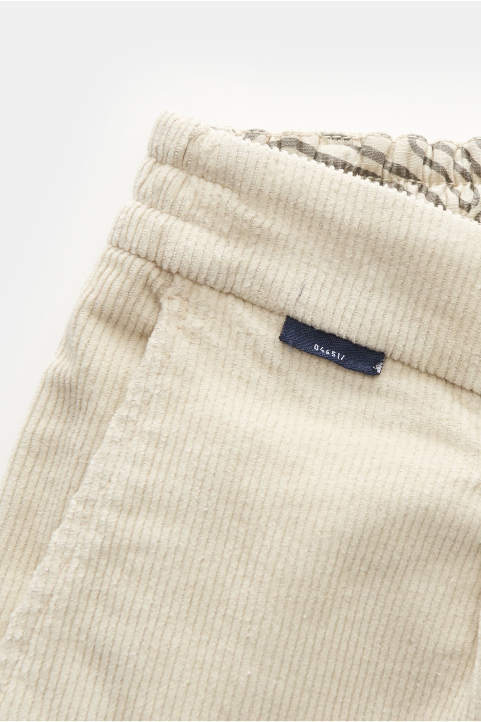 04651/ A trip in a bag Corduroy jogger pants 'Smart Pants Cord' beige