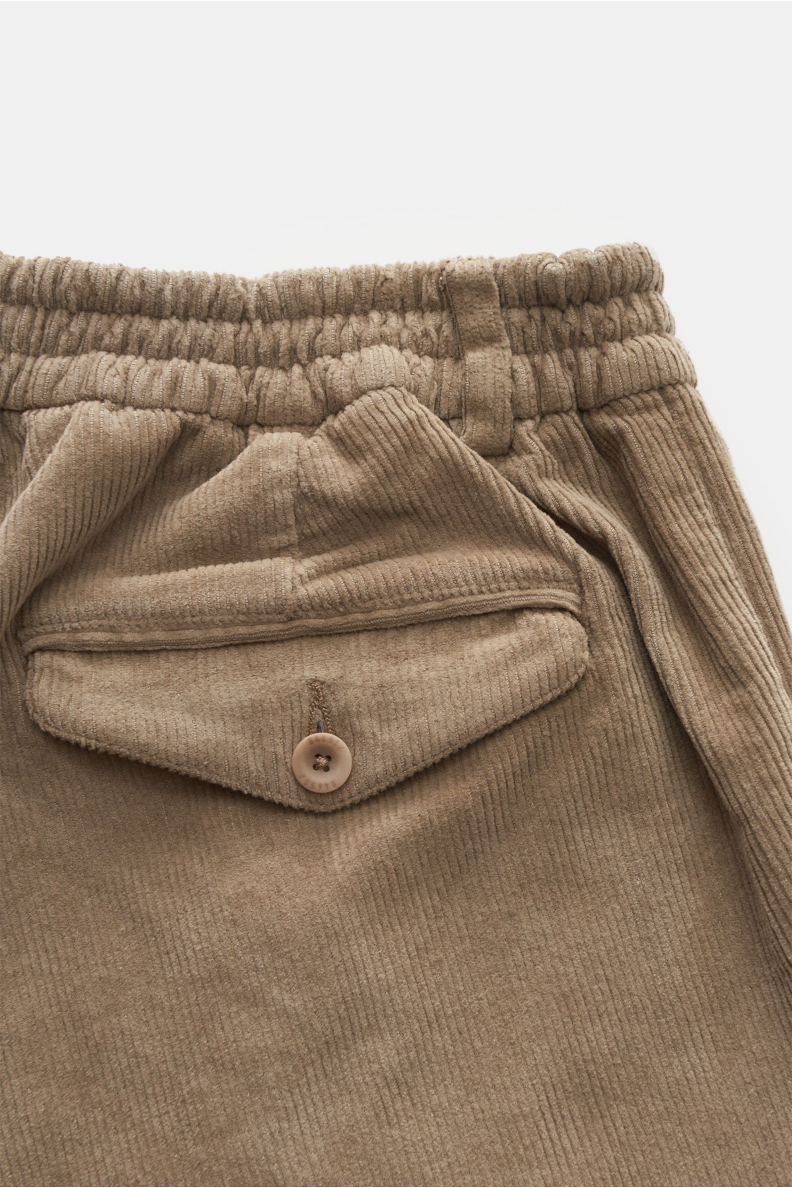 04651/ A trip in a bag Corduroy jogger pants 'Smart Pants Cord' beige