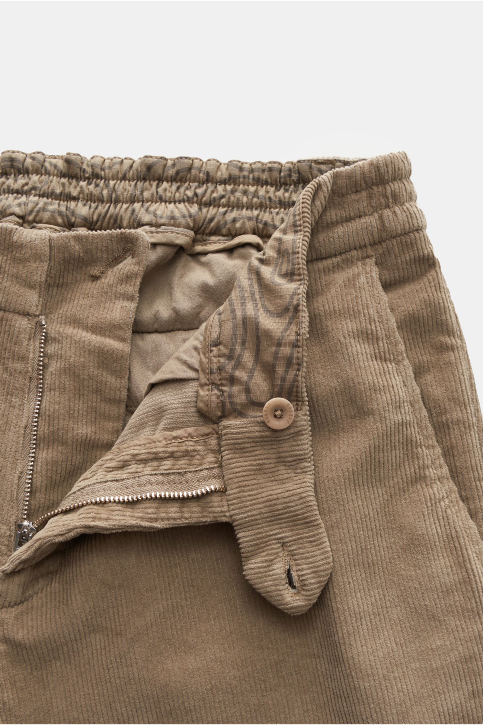 04651/ A trip in a bag Corduroy jogger pants 'Smart Pants Cord' beige