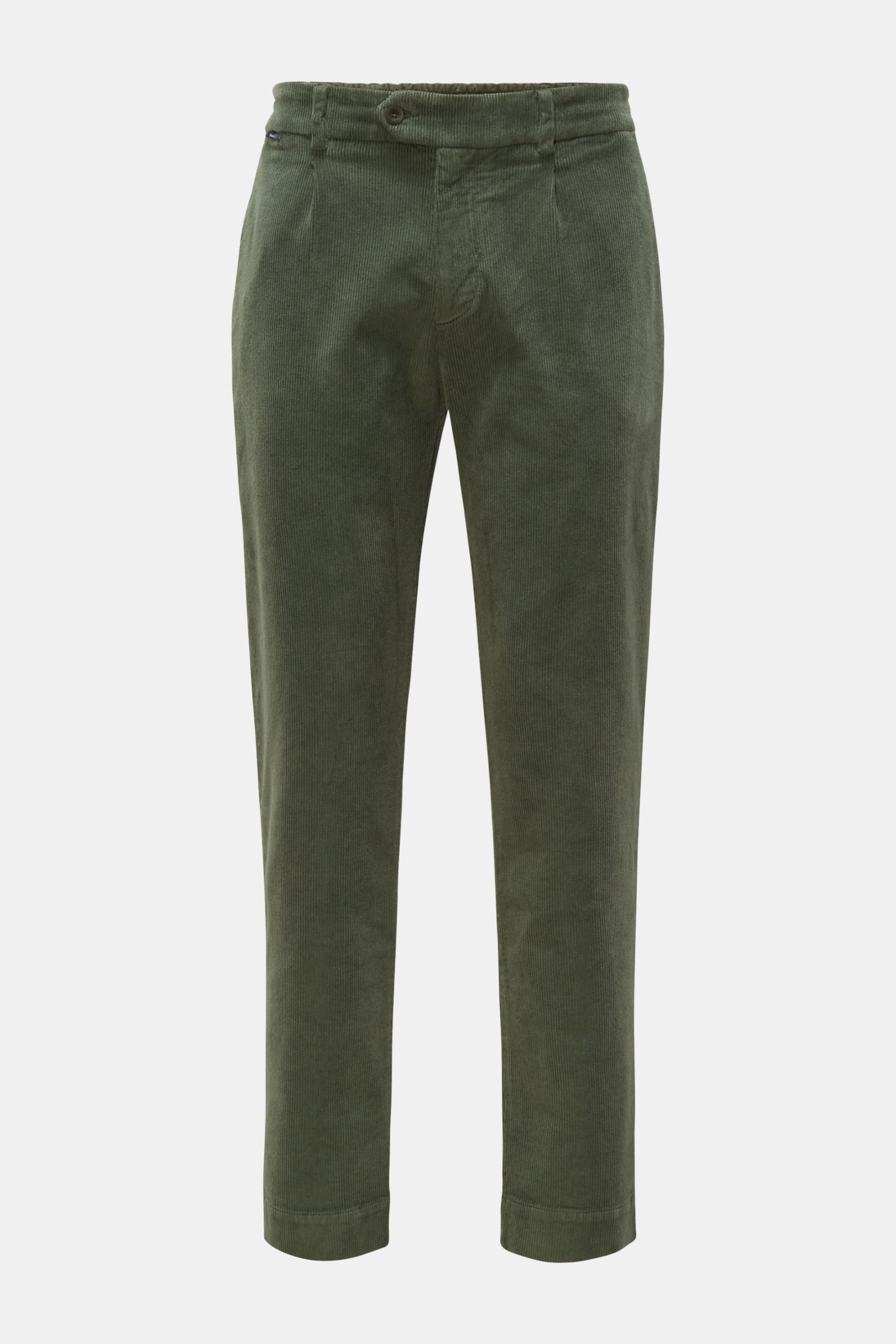 Corduroy jogger pants 'Smart Pants Cord' green