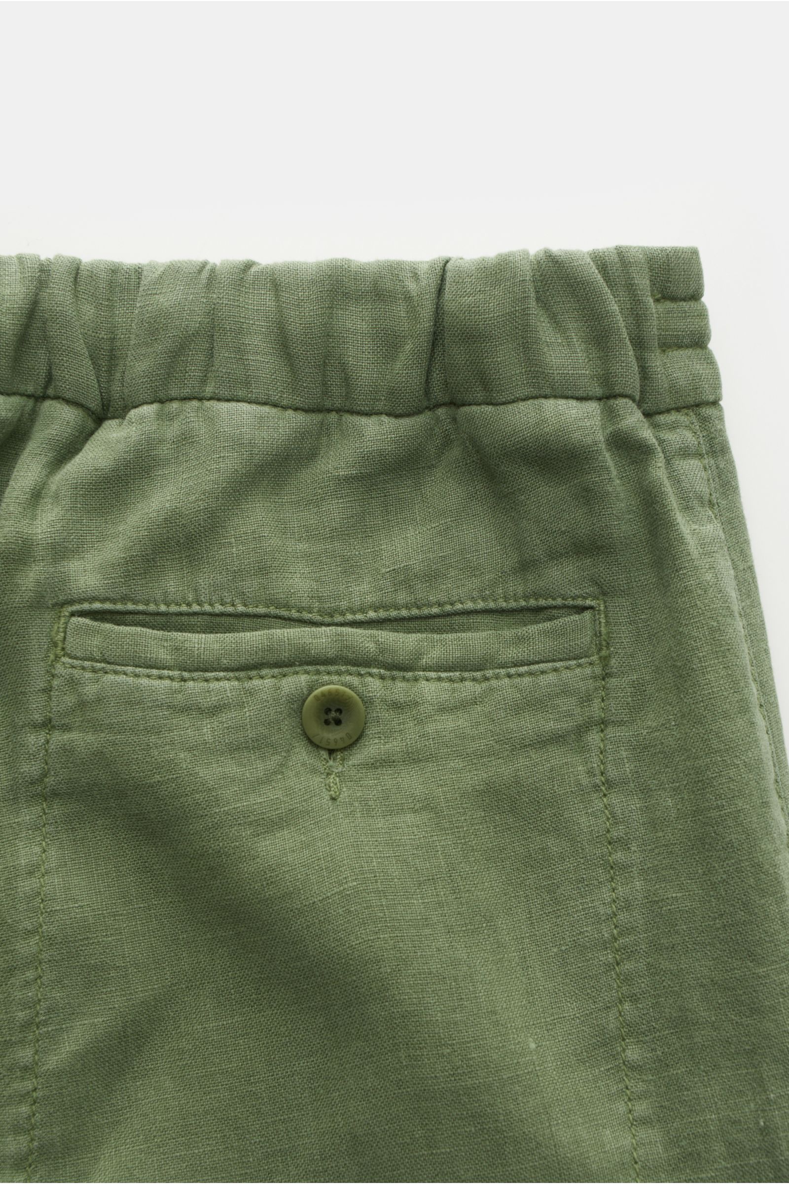 04651/ A trip in a bag Leinen-Joggpants 'Linen Pants' grün