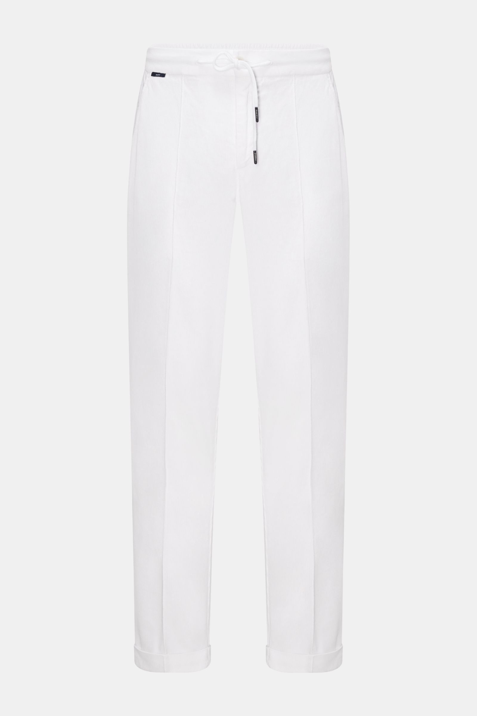 04651/ A trip in a bag Cord-Jogpants weiß