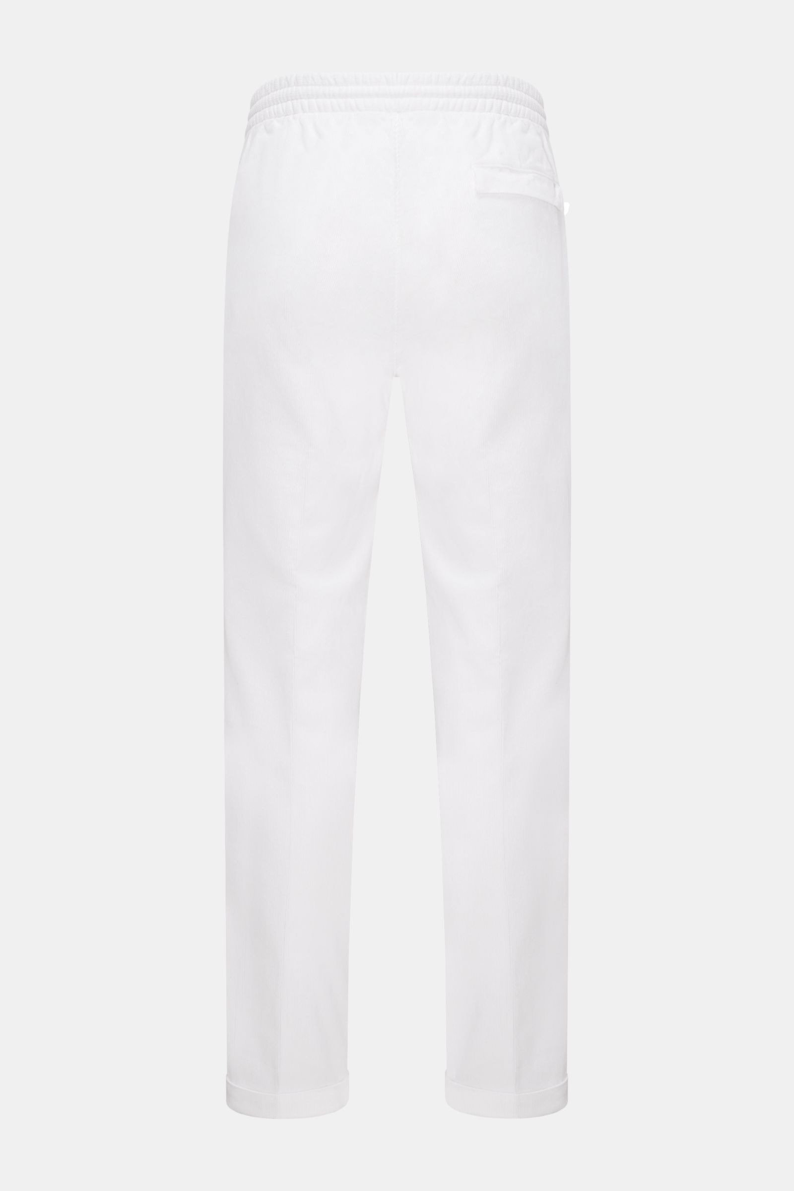 04651/ A trip in a bag Cord-Jogpants weiß
