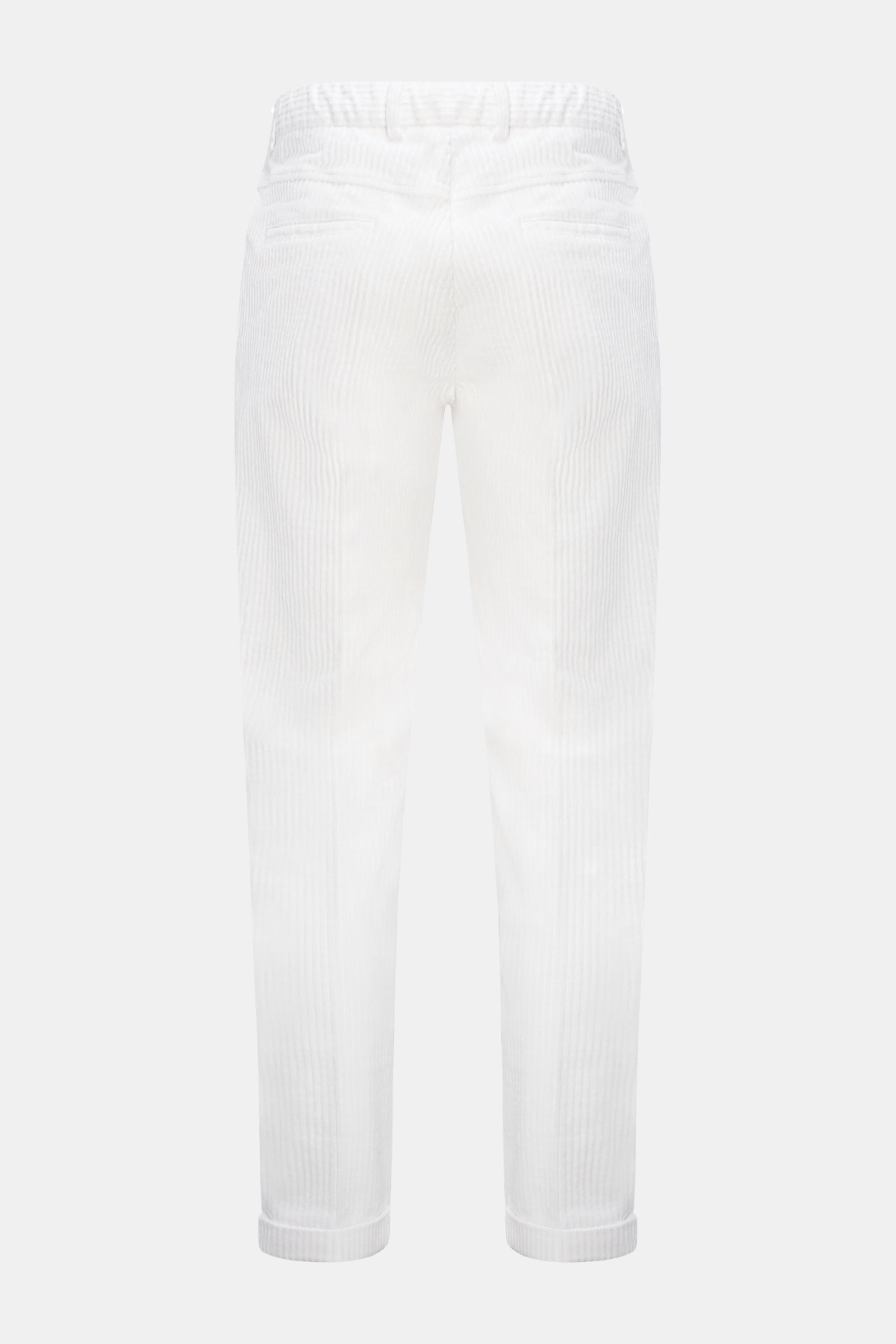 04651/ A trip in a bag Cord-Jogpants weiß