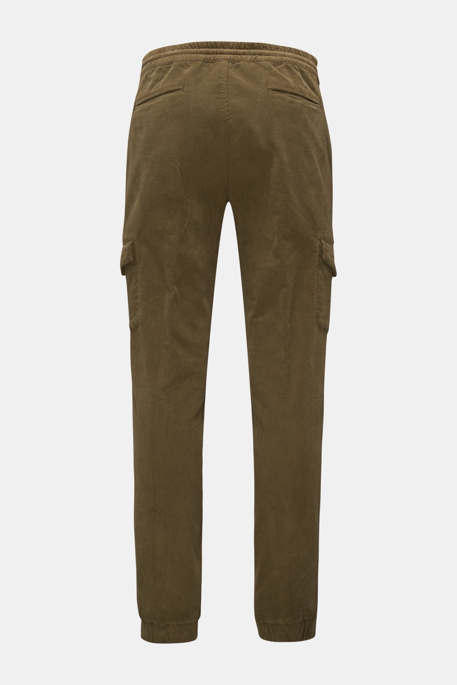 04651/ A trip in a bag Corduroy jogger pants 'Smart Cord Cargo' olive