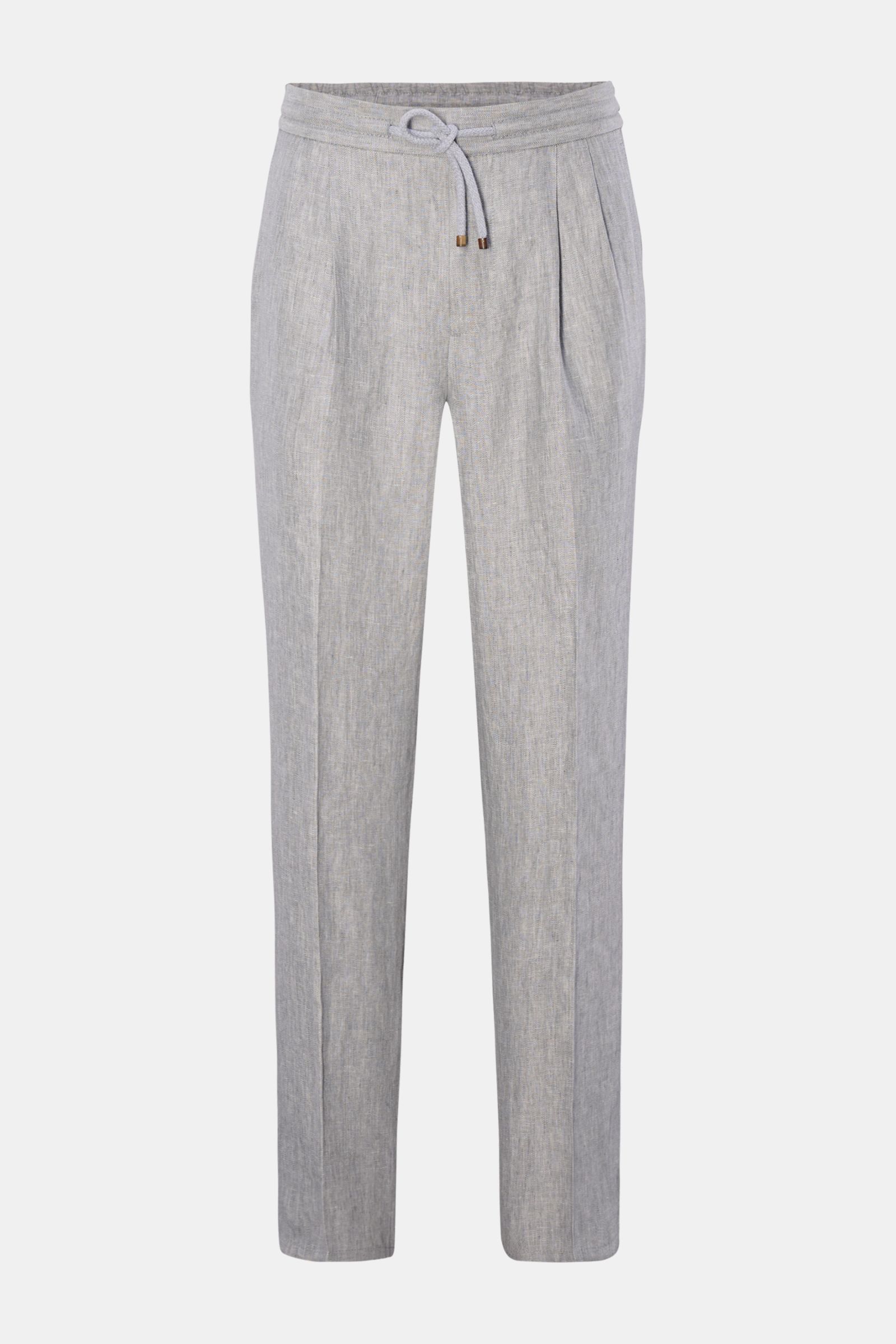 Brunello Cucinelli Linen jogger pants 'Leisure Fit' grey