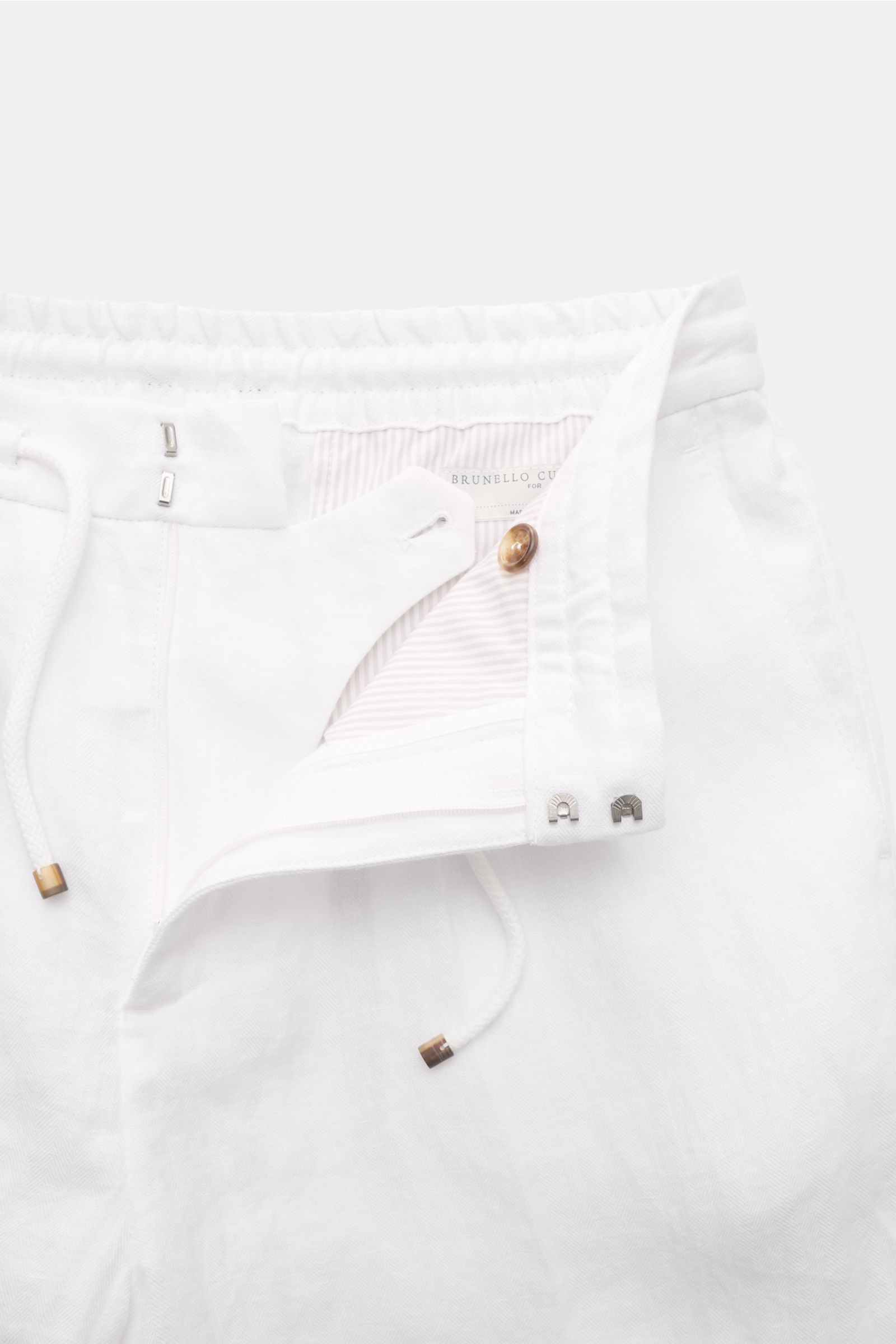 Brunello Cucinelli Linen jogger pants 'Leisure Fit' white