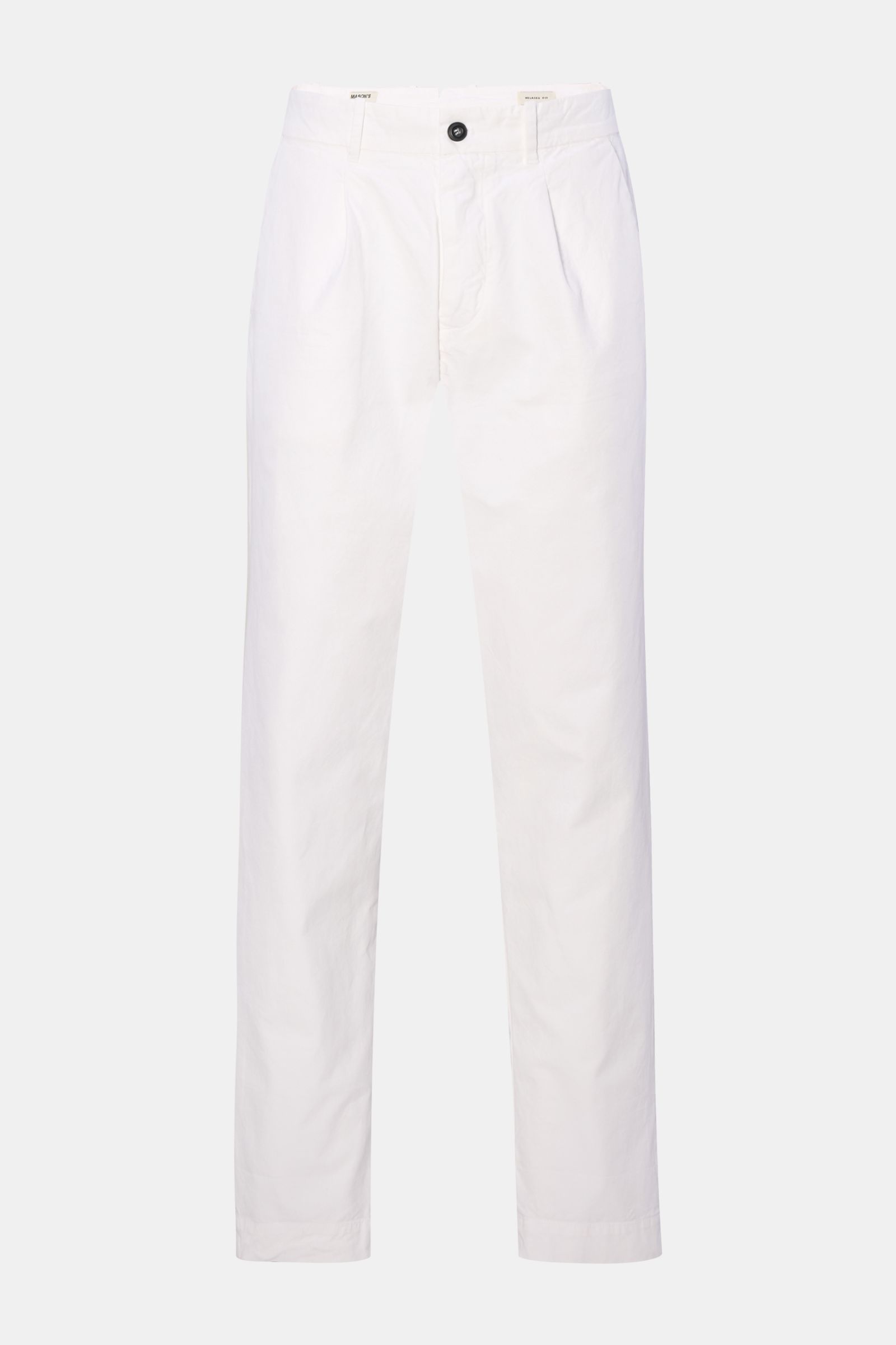 Mason's Cotton trousers 'Pinces' off-white