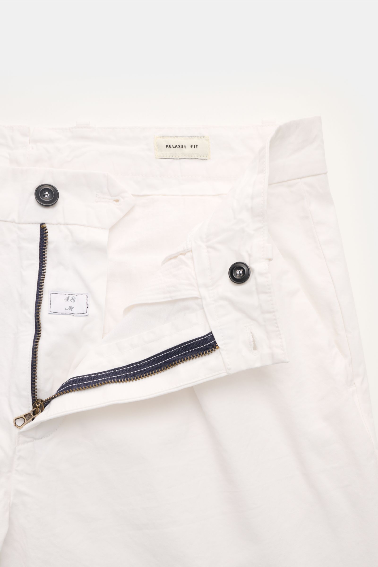 Mason's Cotton trousers 'Pinces' off-white