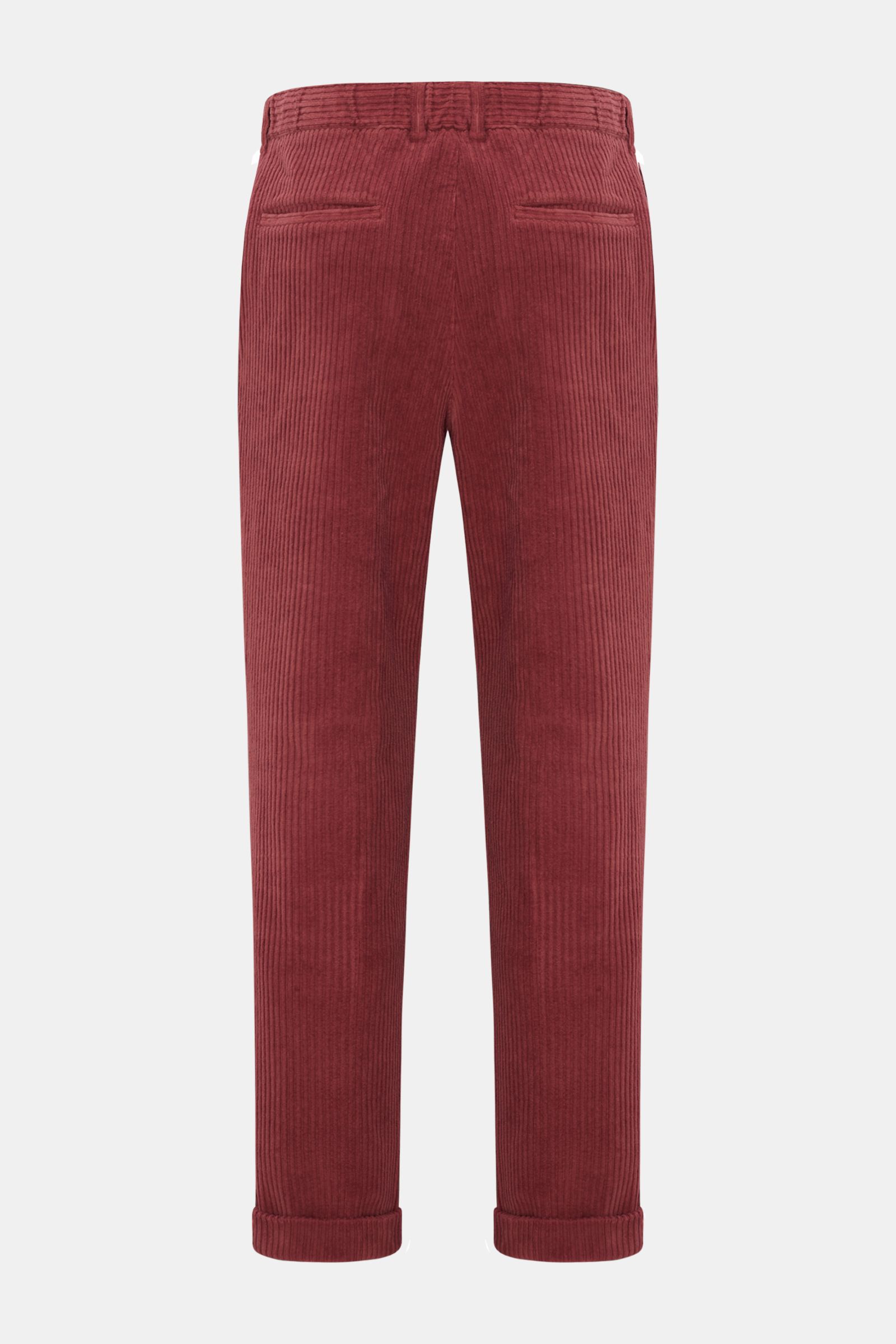 04651/ A trip in a bag Cord-Jogpants dunkelrot