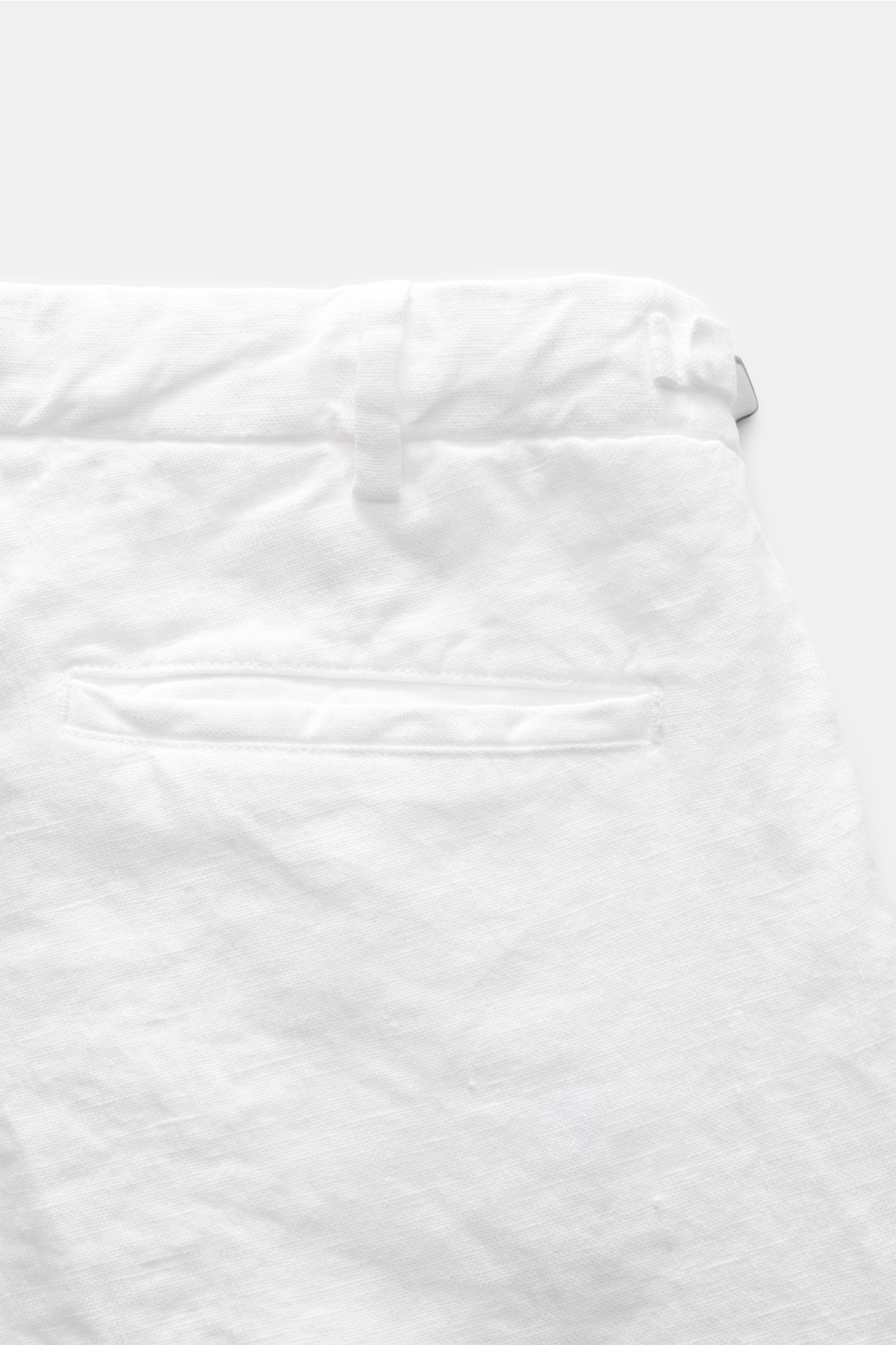 04651/ A trip in a bag Leinen-Hose 'GD Pants 001' weiß