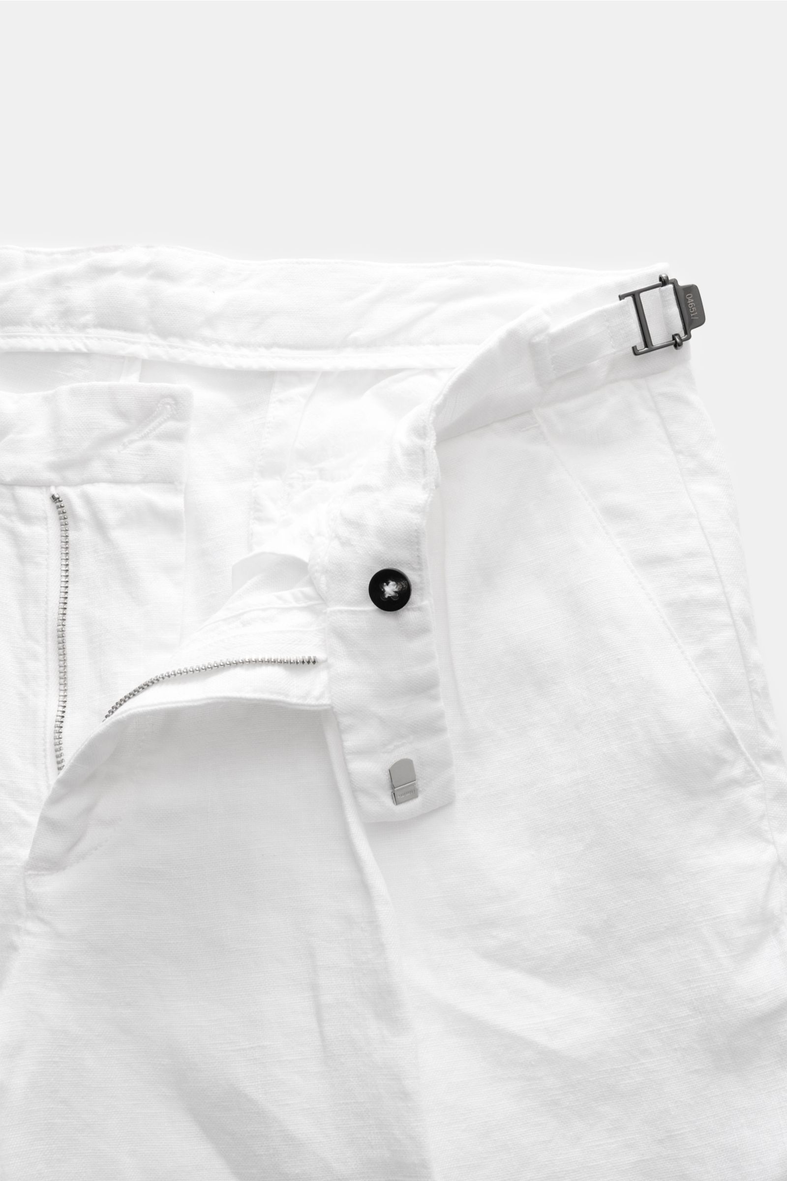 04651/ A trip in a bag Leinen-Hose 'GD Pants 001' weiß