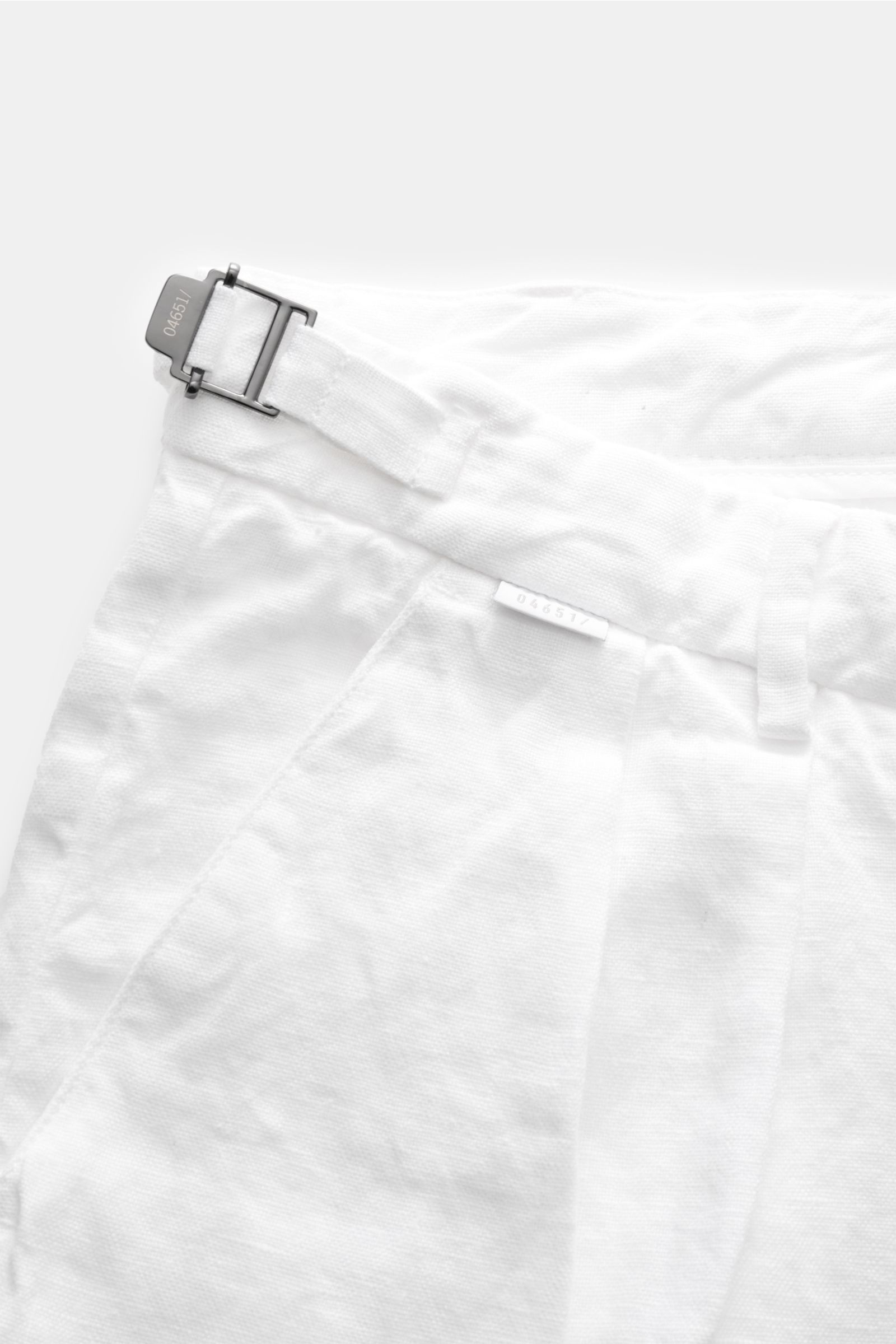 04651/ A trip in a bag Leinen-Hose 'GD Pants 001' weiß