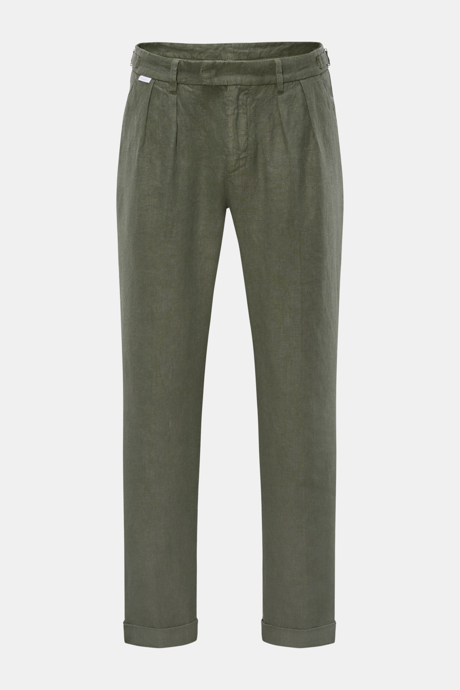 04651/ A trip in a bag Leinen-Hose 'GD Pants 001' graugrün