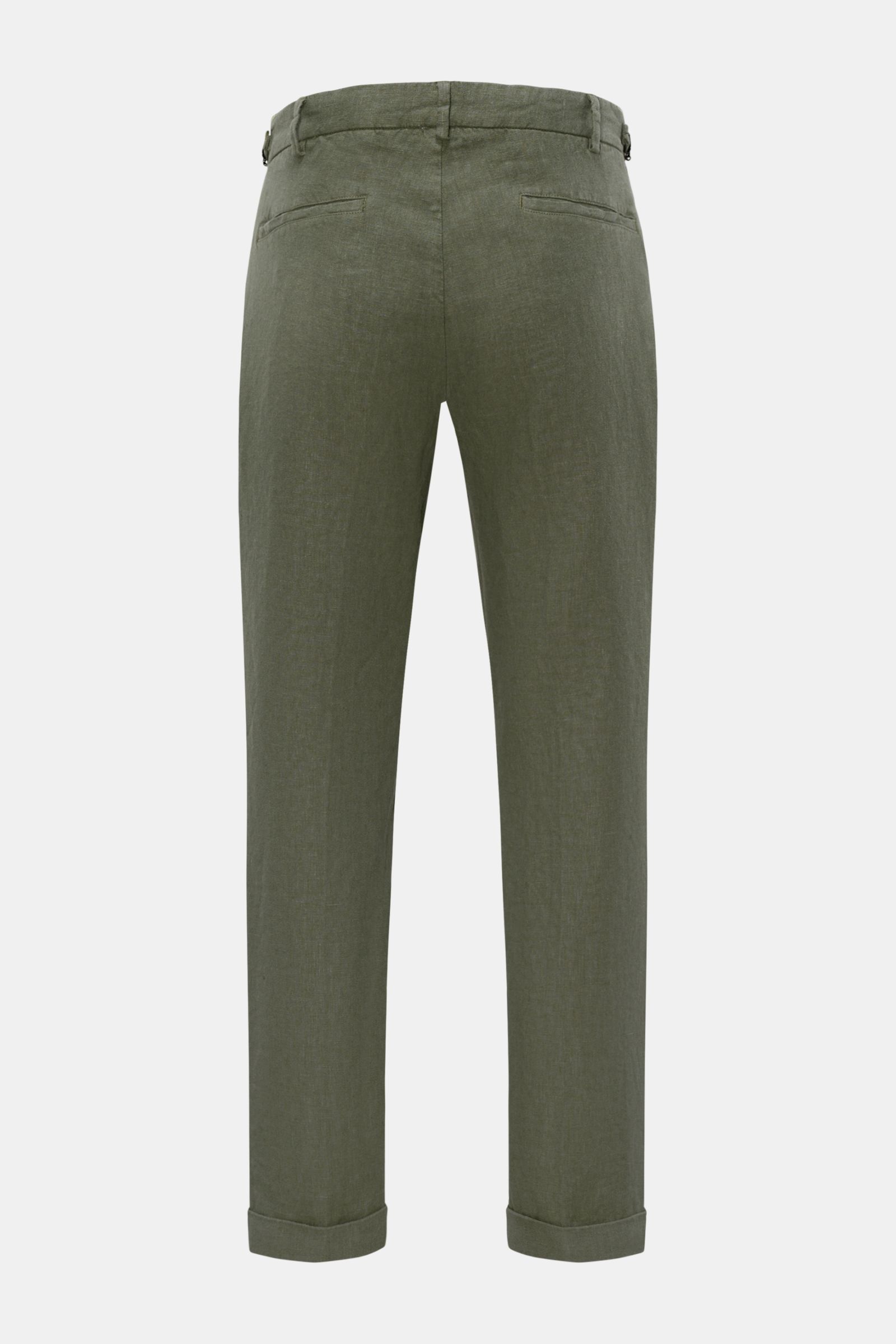 04651/ A trip in a bag Leinen-Hose 'GD Pants 001' graugrün