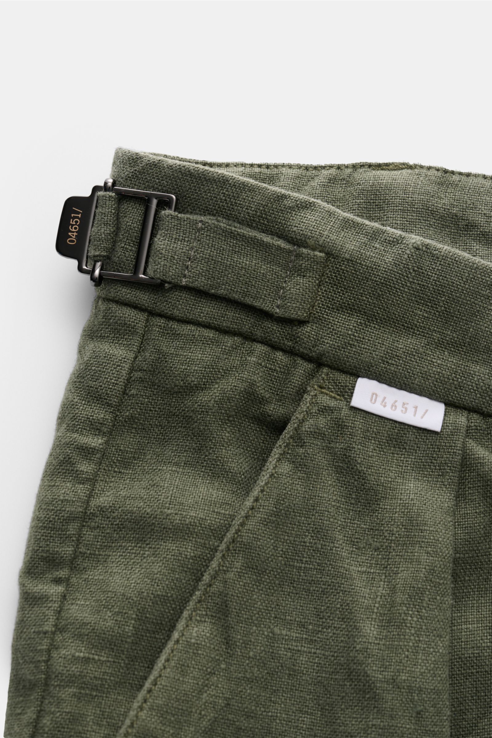 04651/ A trip in a bag Leinen-Hose 'GD Pants 001' graugrün